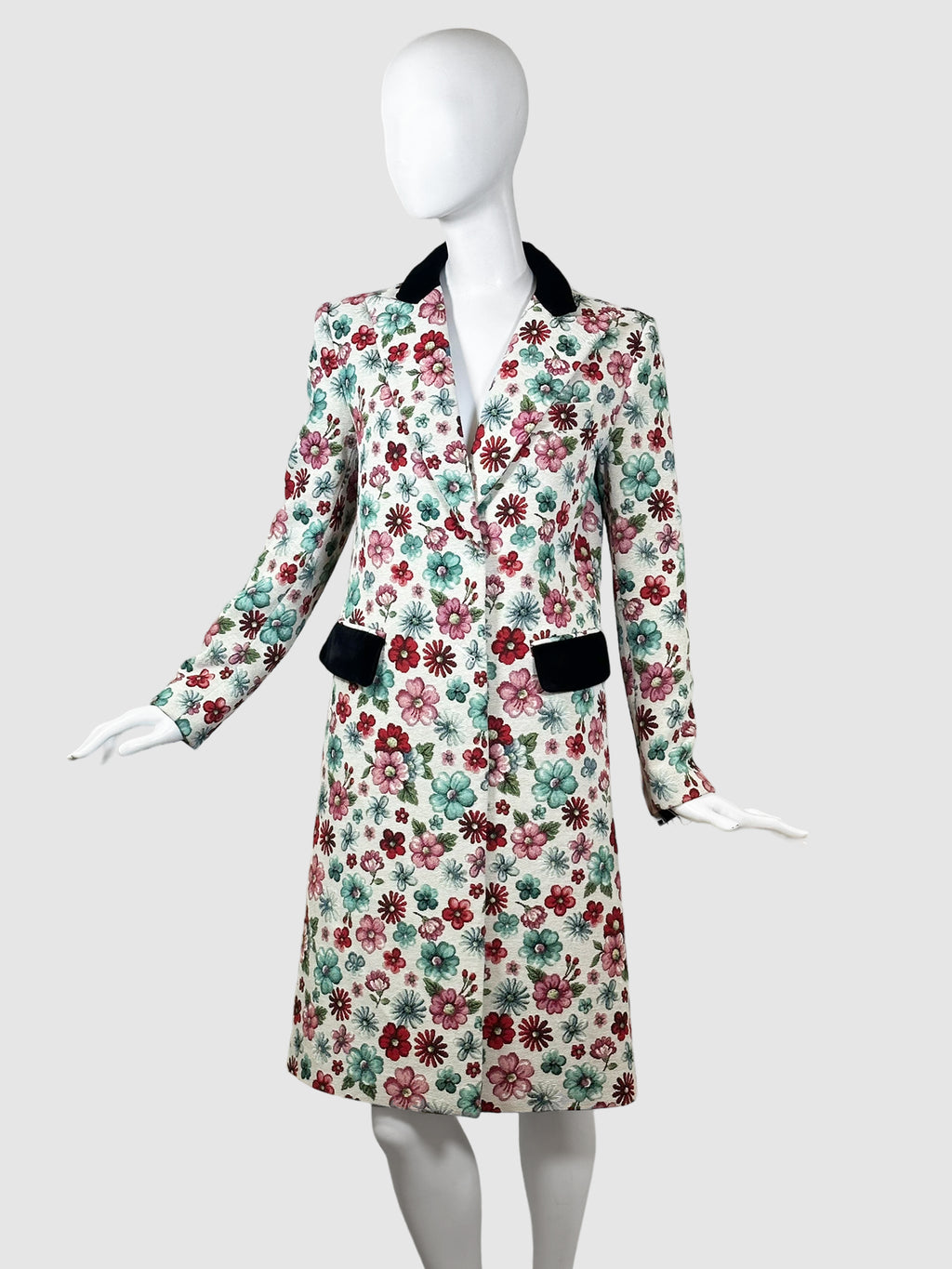 Smythe Floral Print Coat - Size 4