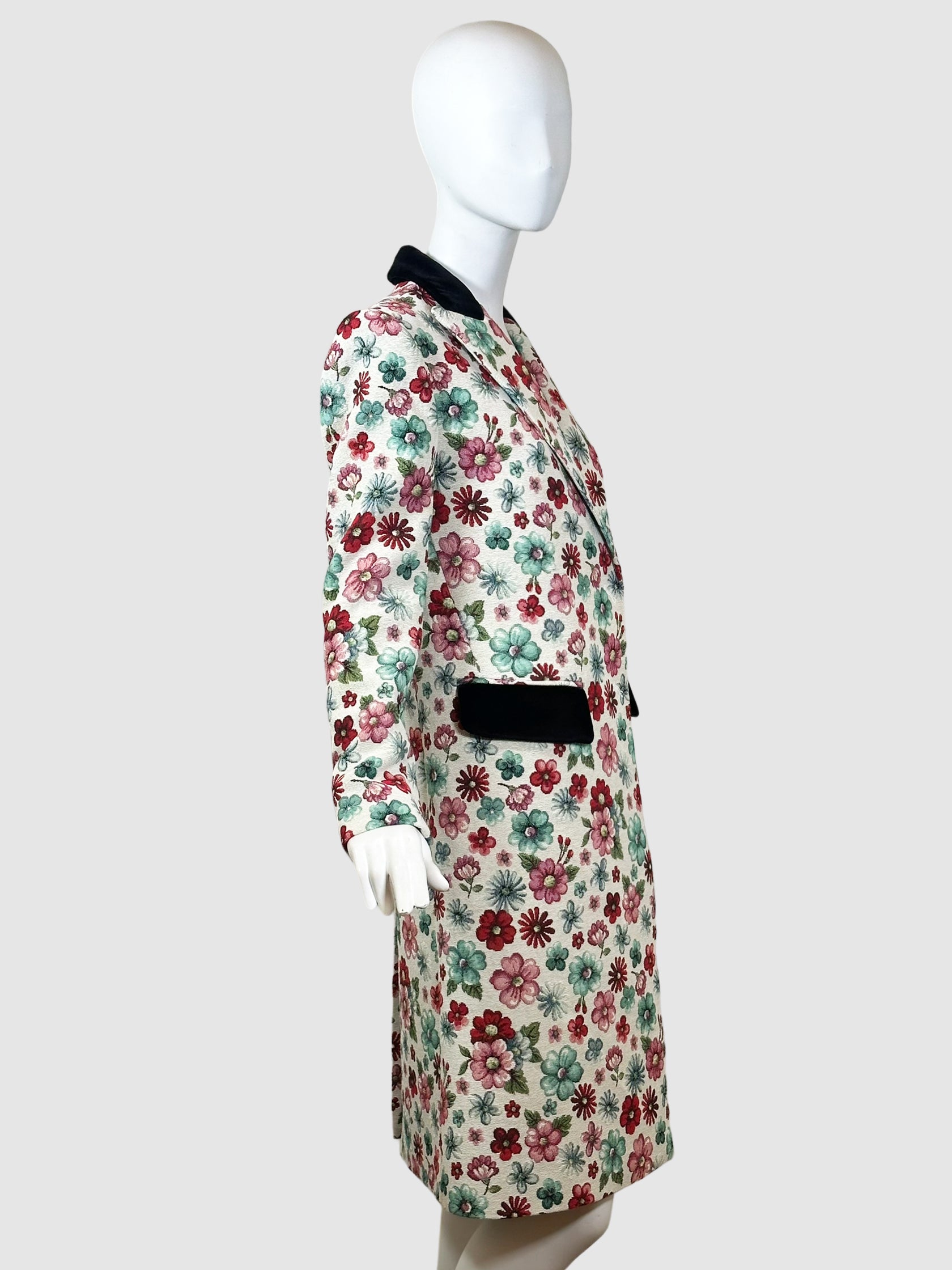 Smythe Floral Print Coat - Size 4