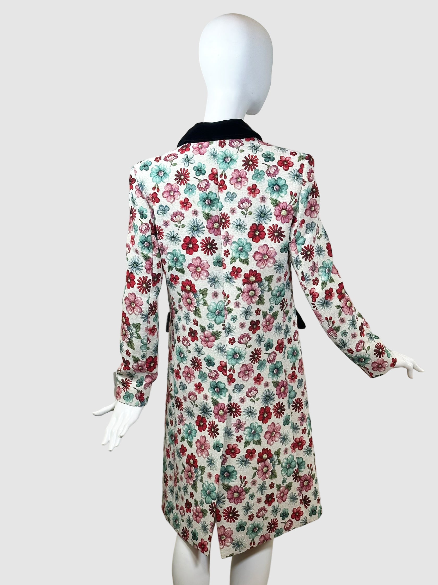 Smythe Floral Print Coat - Size 4