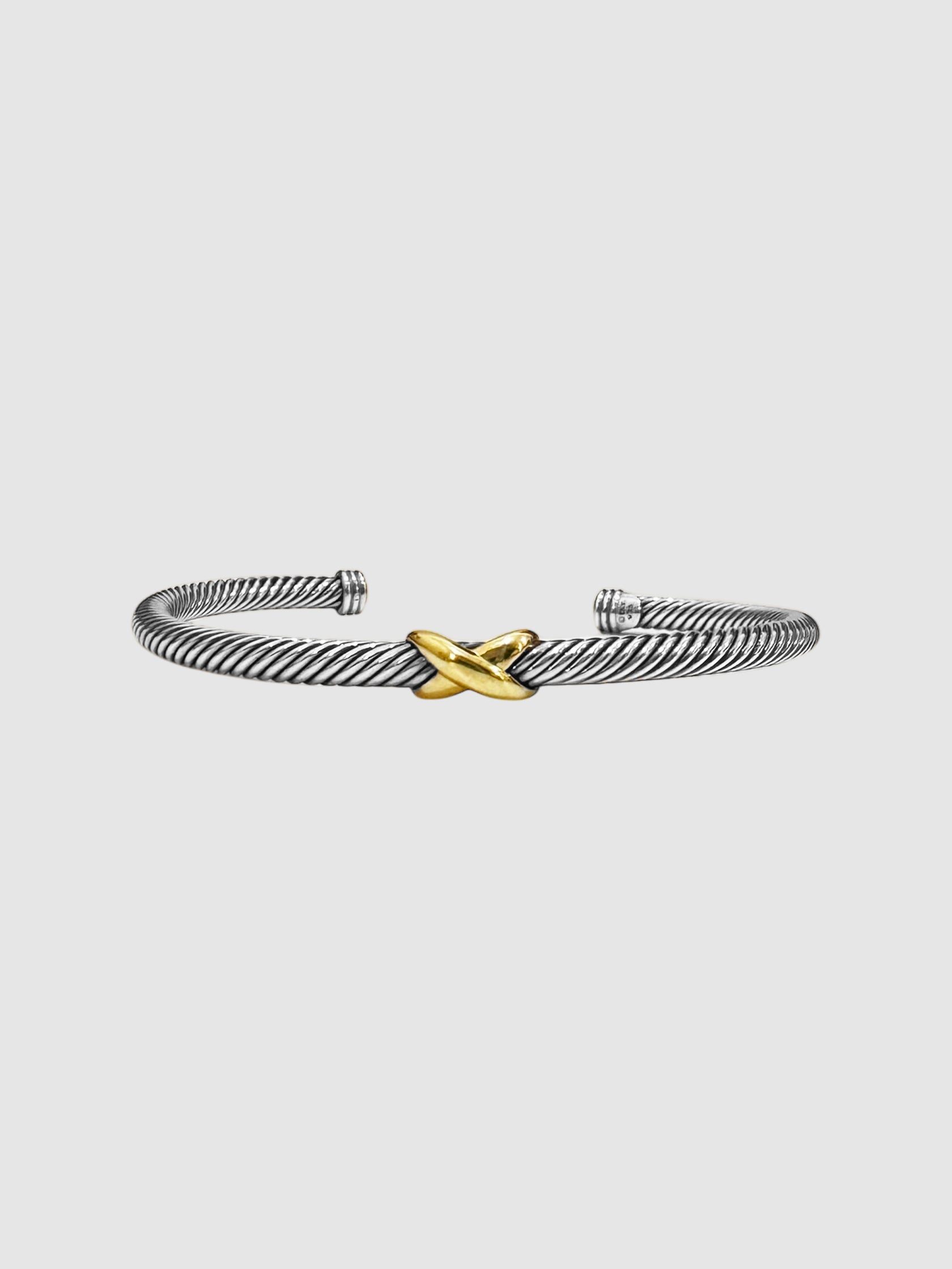 David Yurman Two-Tone X Classic Station Bracelet Accessories Jewellery Jewelry Luxury Designer Resale Consignment Toronto