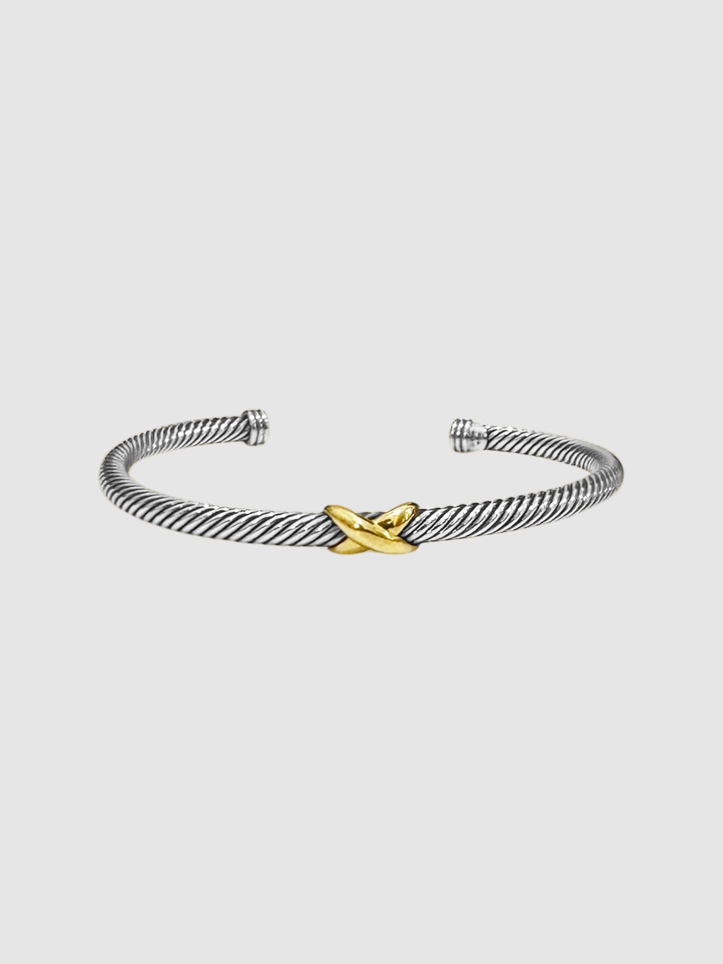 Two-Tone X Classic Station Bracelet