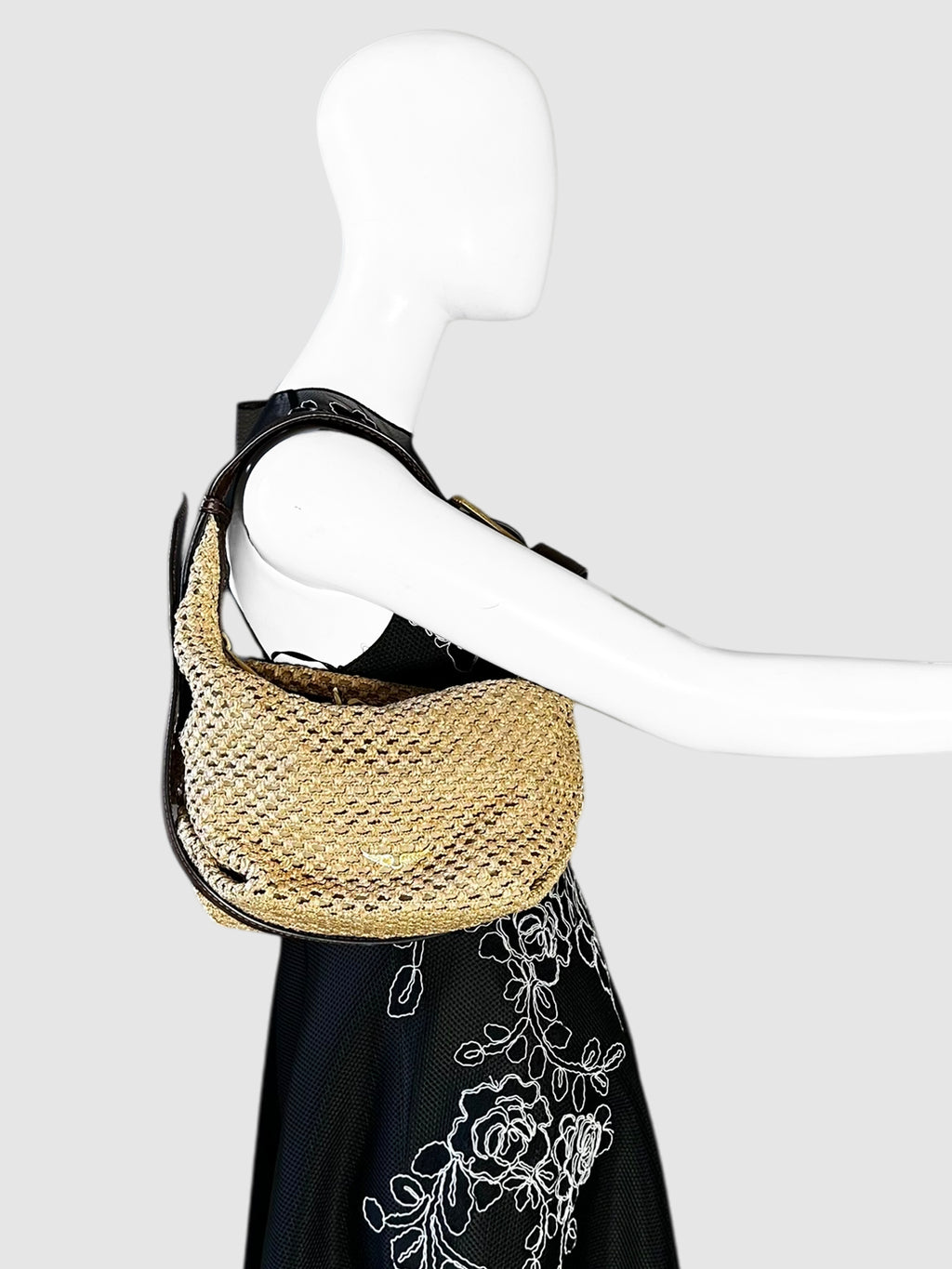 Zadig & Voltaire Beige Raffia Le Cecilia Knotted Strap Bag Summer Travel Luxury Designer Resale Consignment Secondhand Toronto