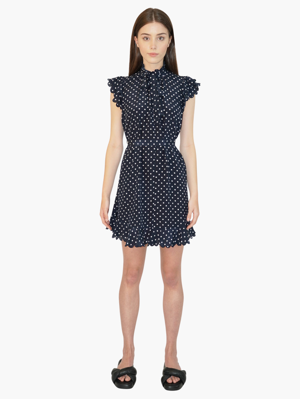 Silk Dotted Dress