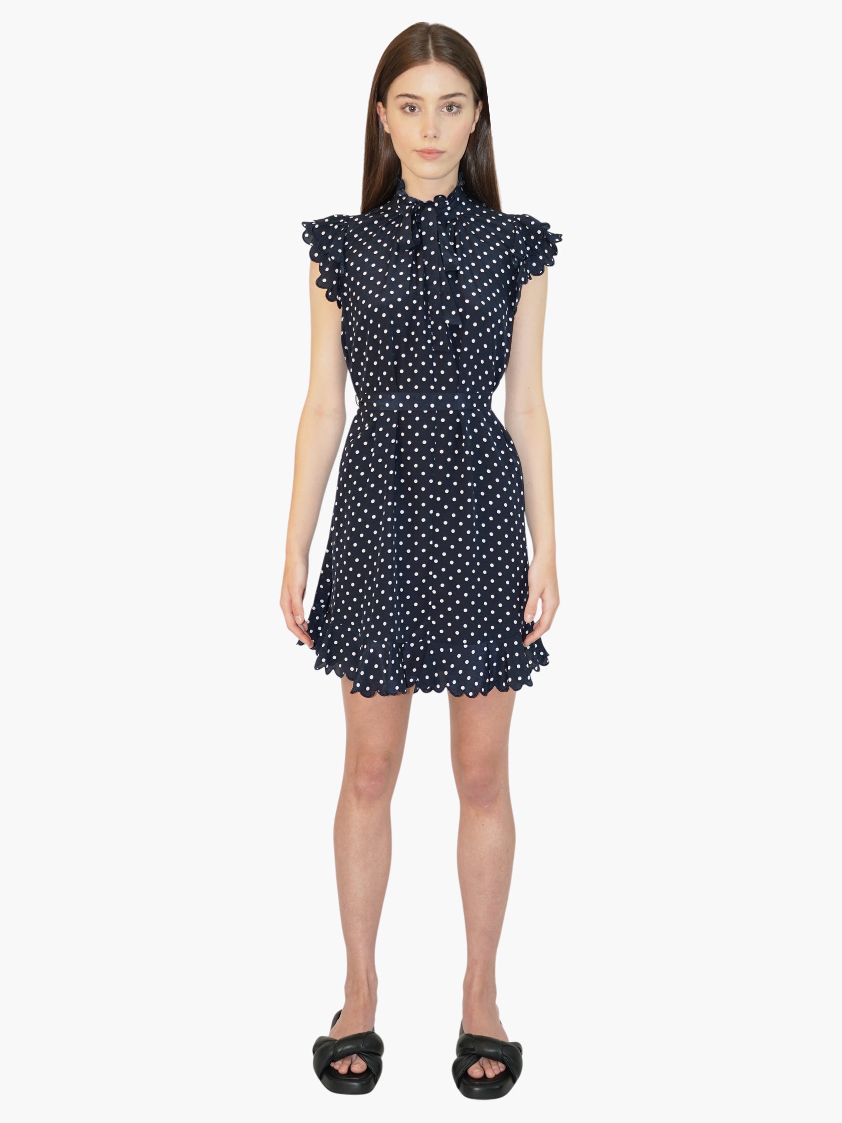 Silk Dotted Dress