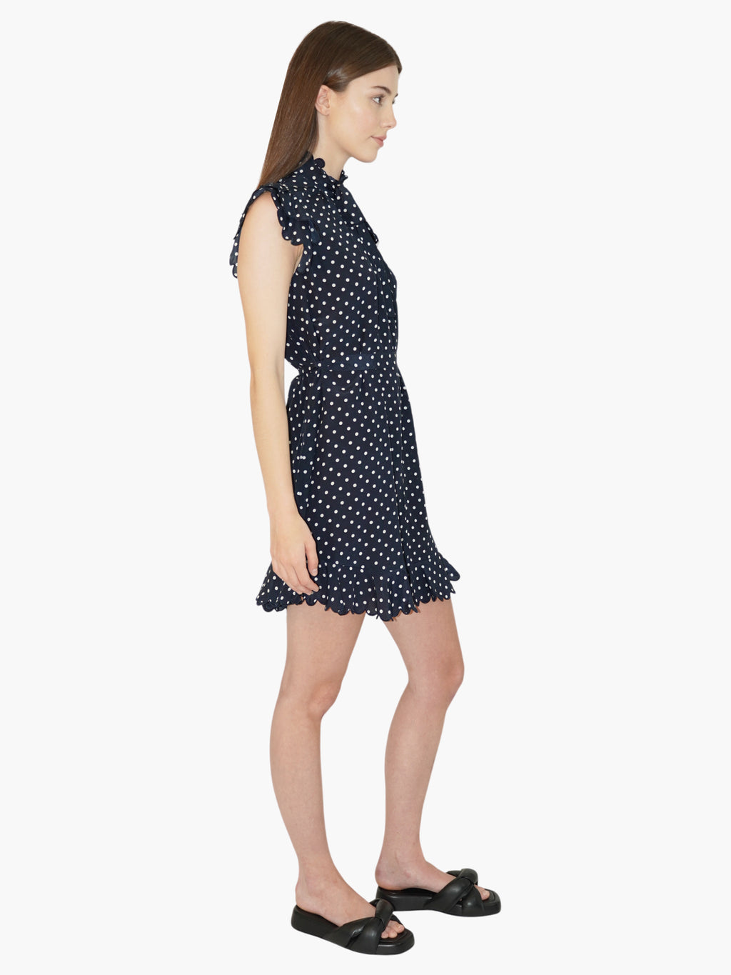 Silk Dotted Dress