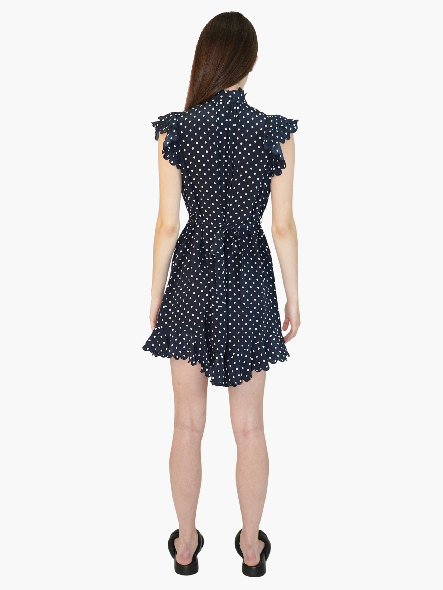 Silk Dotted Dress