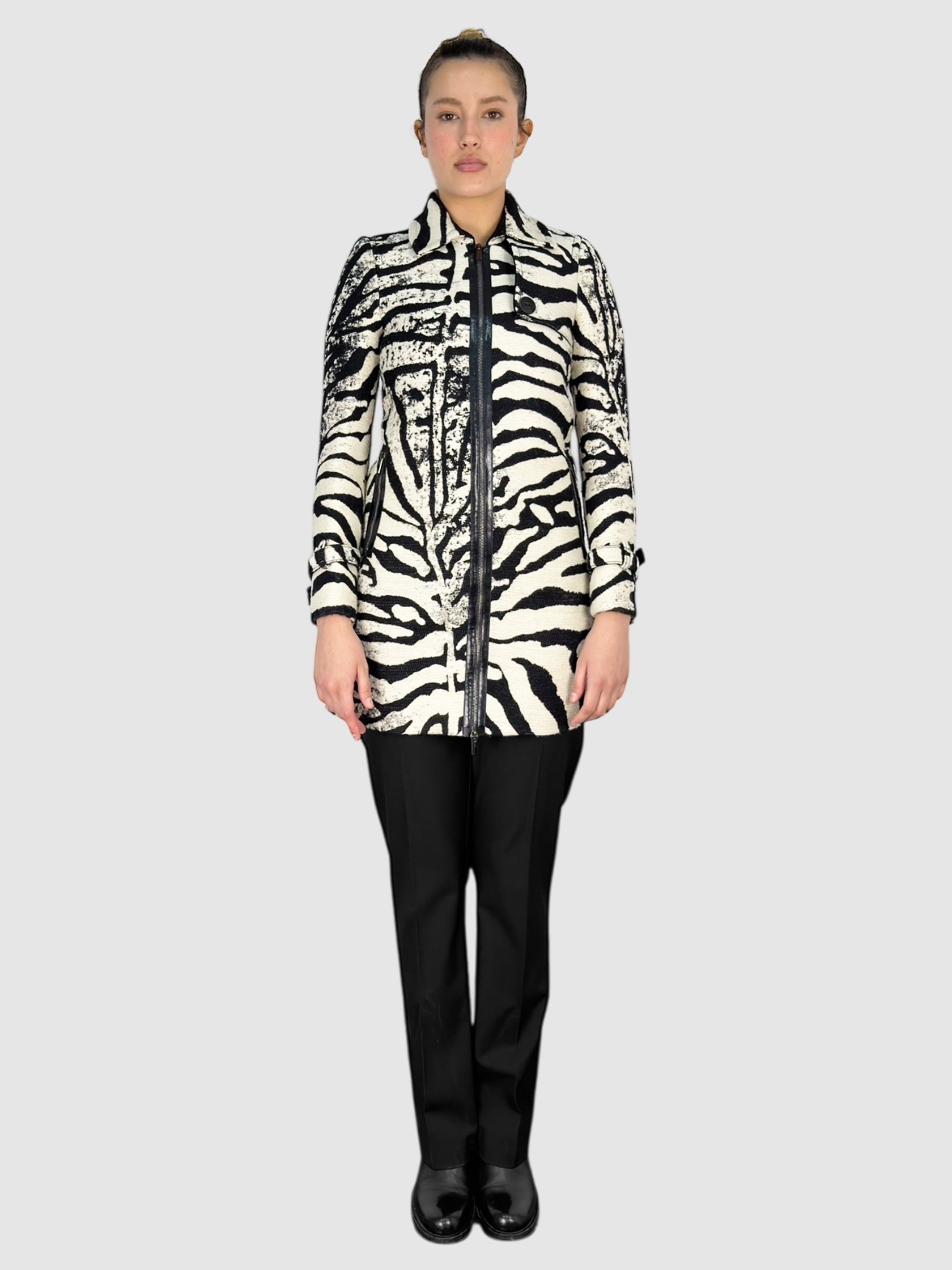 Wool Zebra Coat