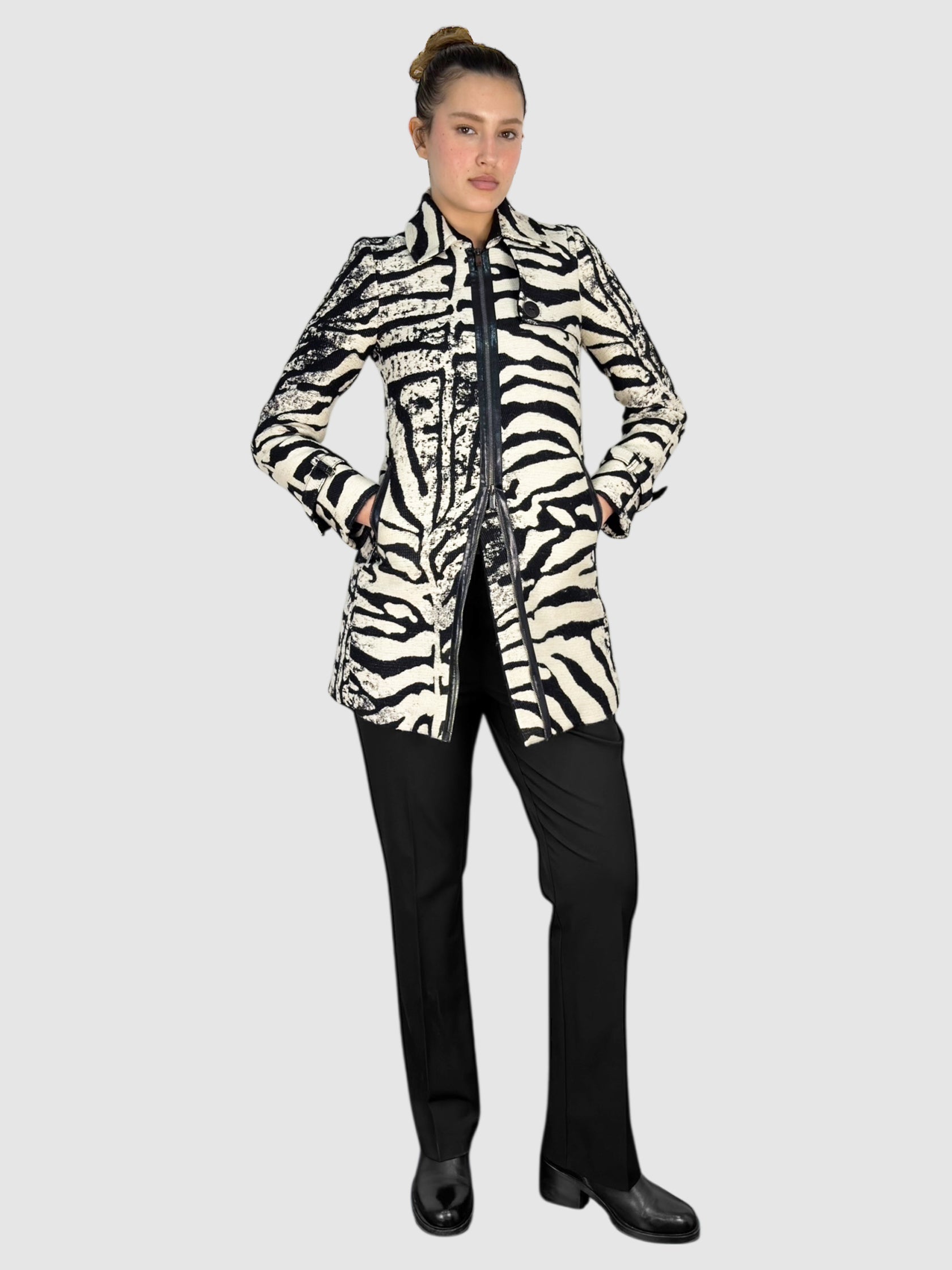 Wool Zebra Coat