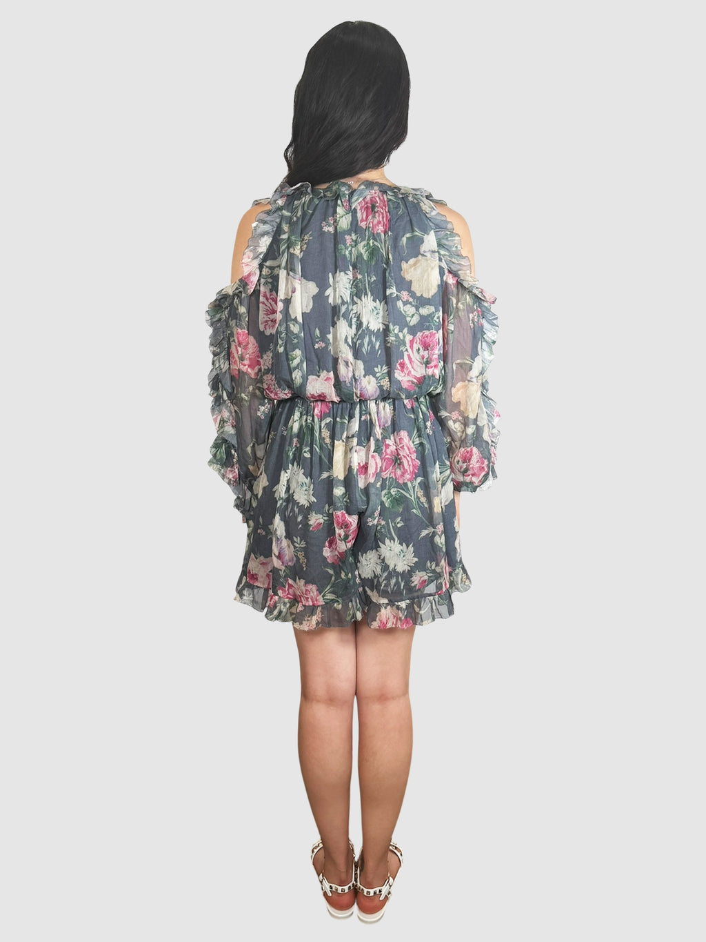 Georgette Cold Shoulder Romper