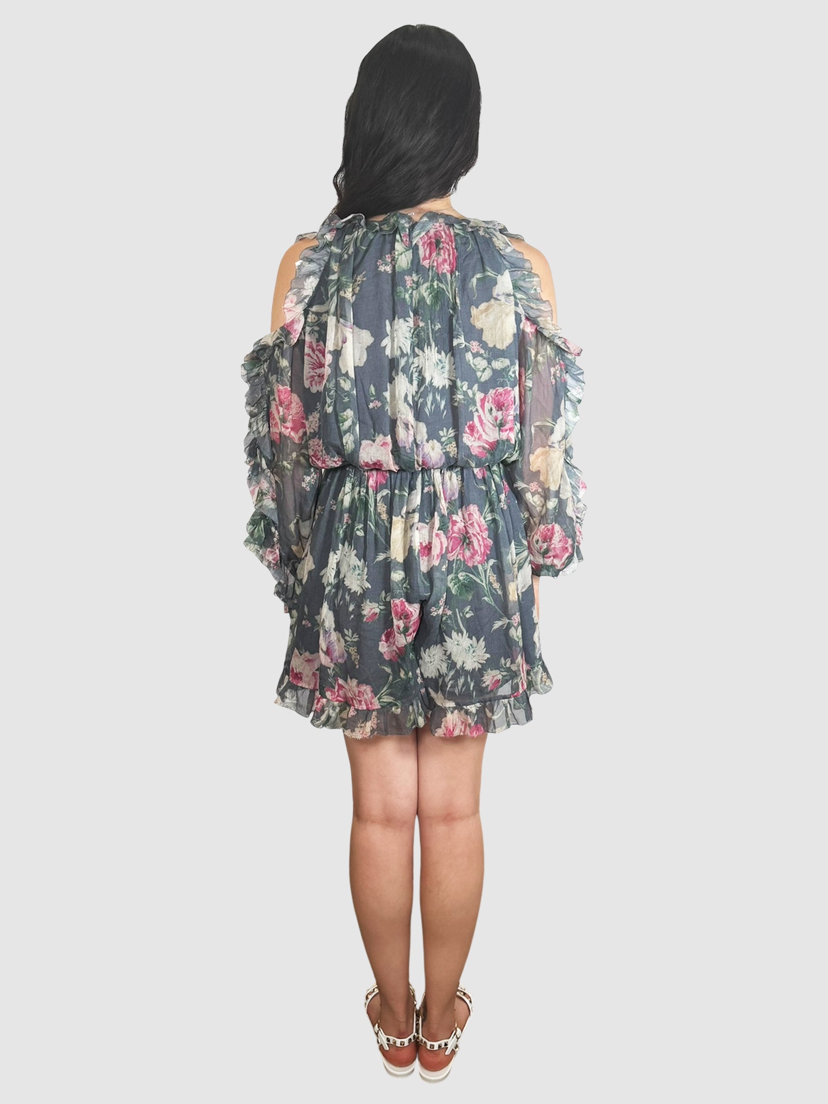 Georgette Cold Shoulder Romper