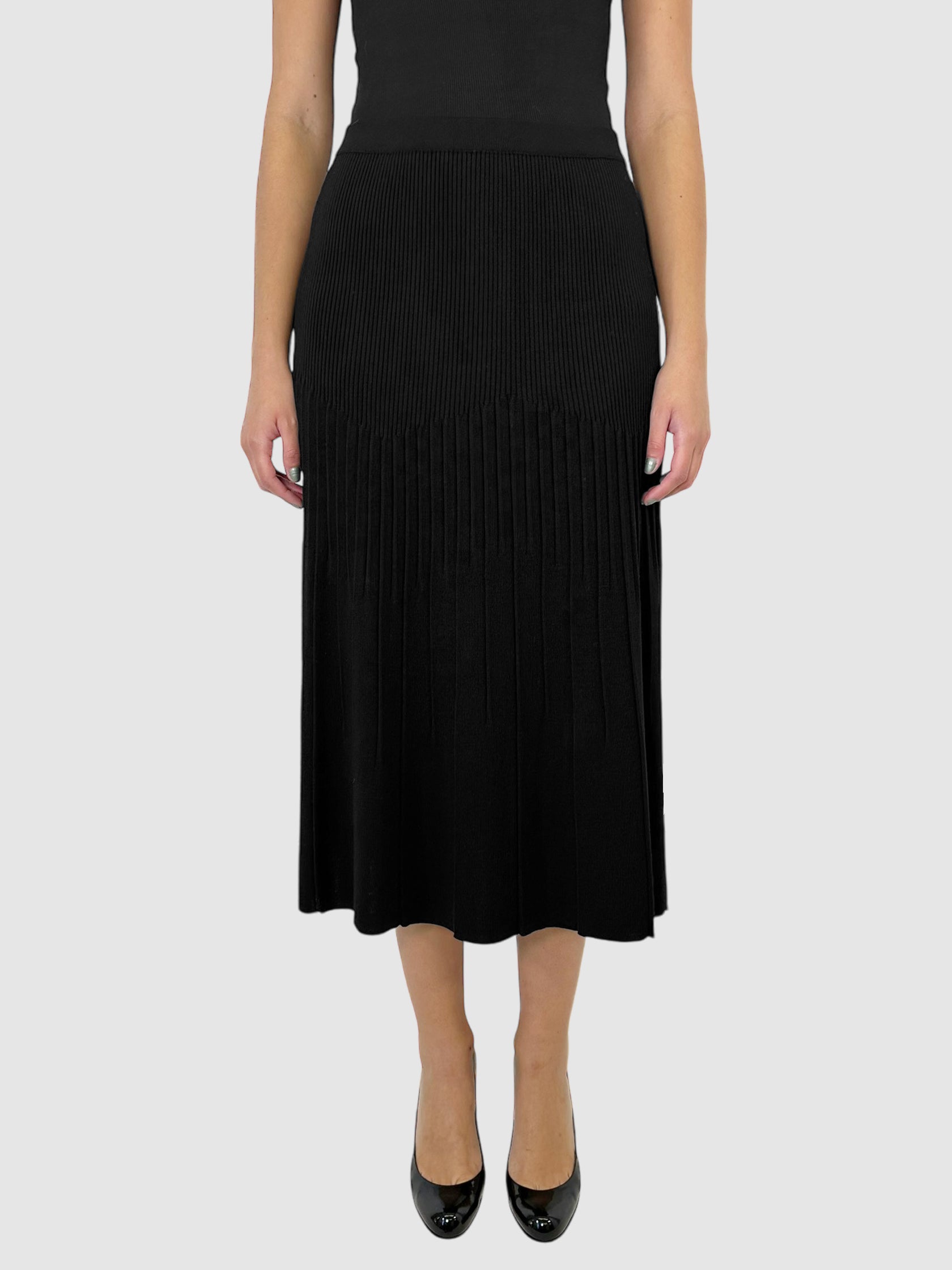 Ribbed Wool Midi Skirt - Size M