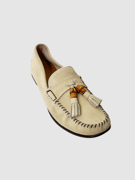 Gucci Beige Suede Loafer - Size 37.5