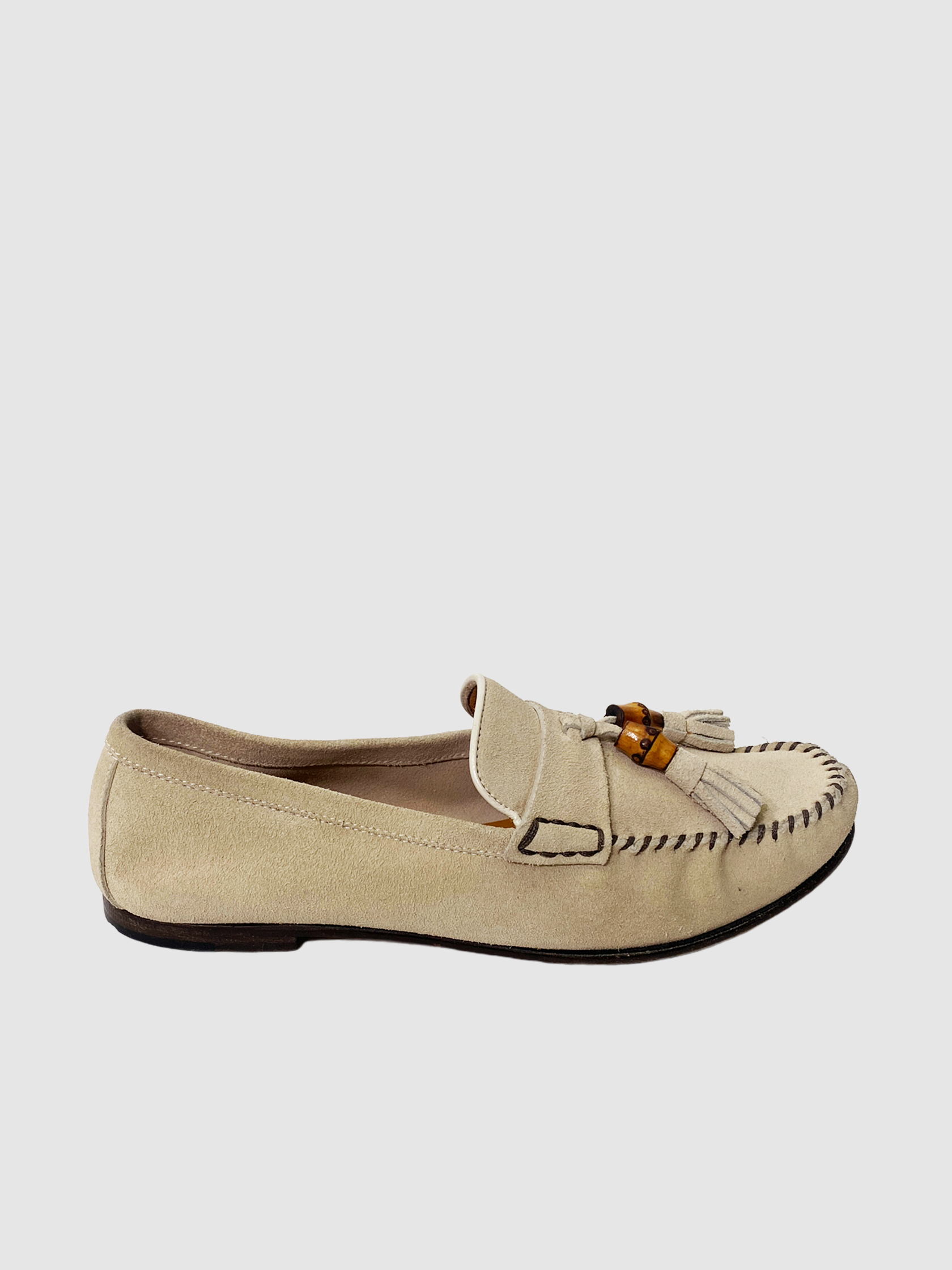 Gucci Beige Suede Loafer - Size 37.5