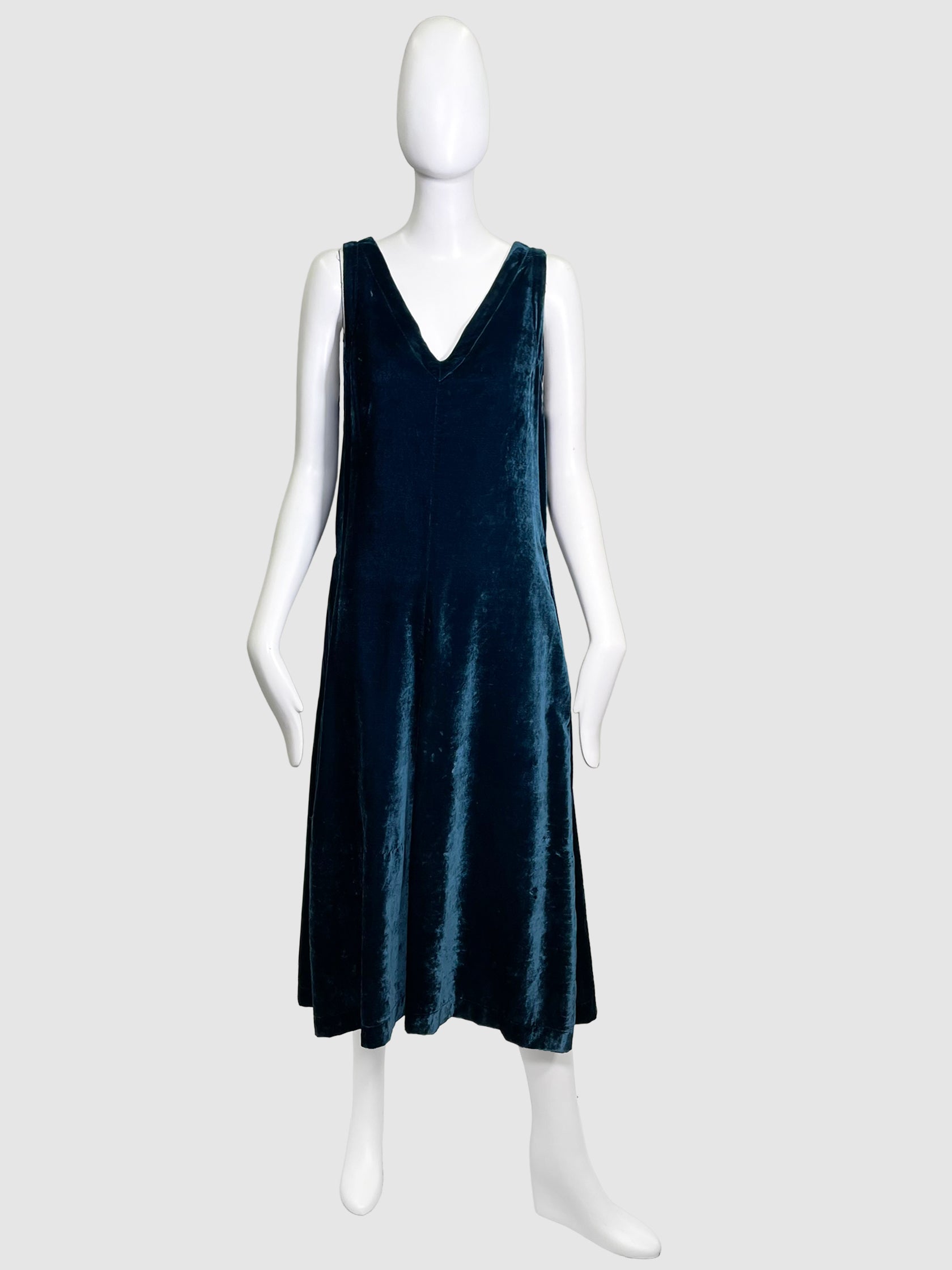 V-Neck Velvet Dress - Size 8