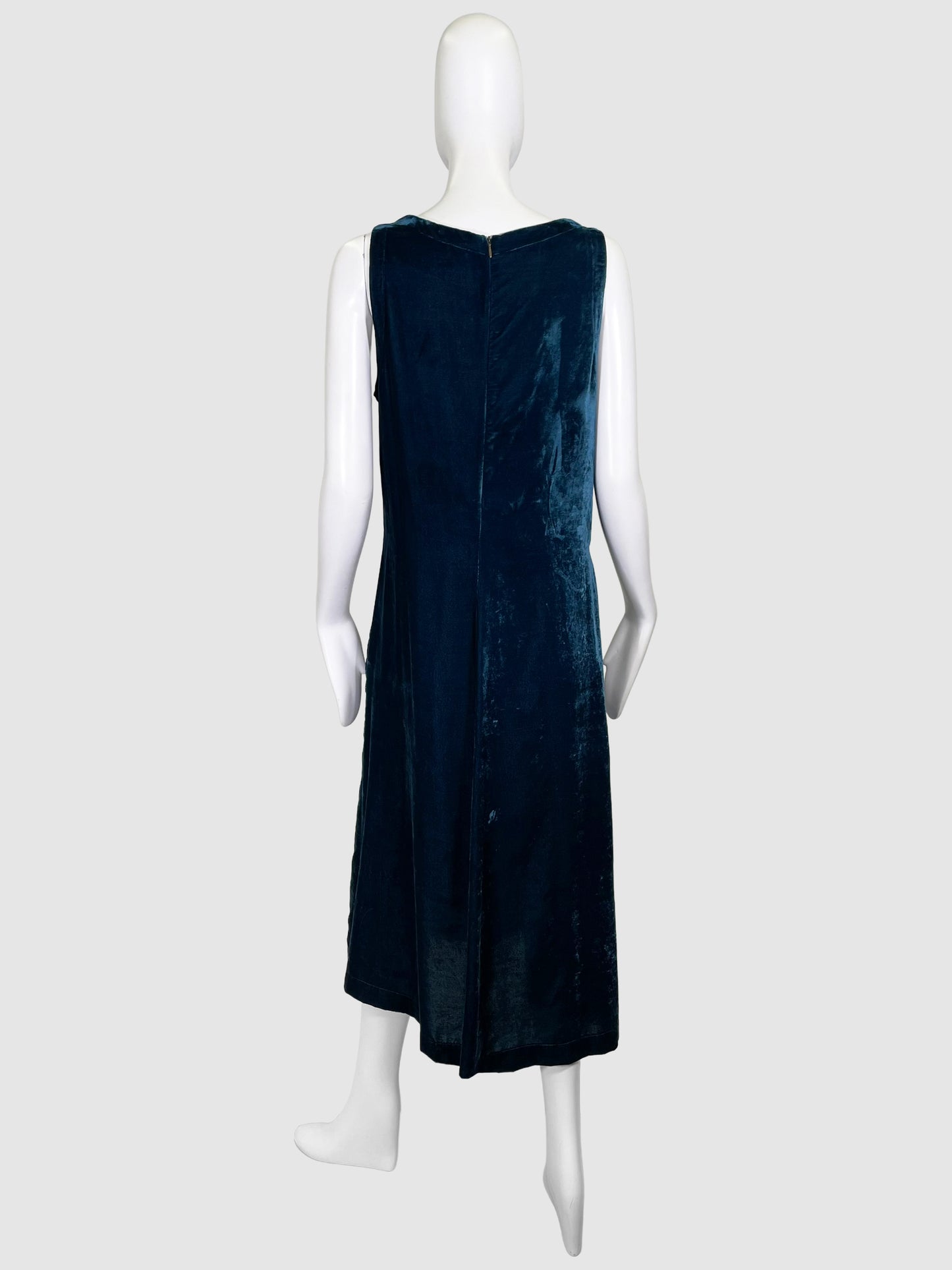 V-Neck Velvet Dress - Size 8