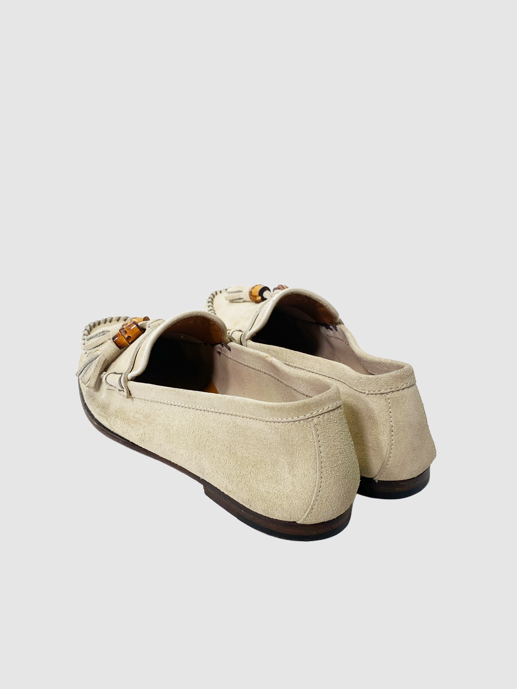 Gucci Beige Suede Loafer - Size 37.5