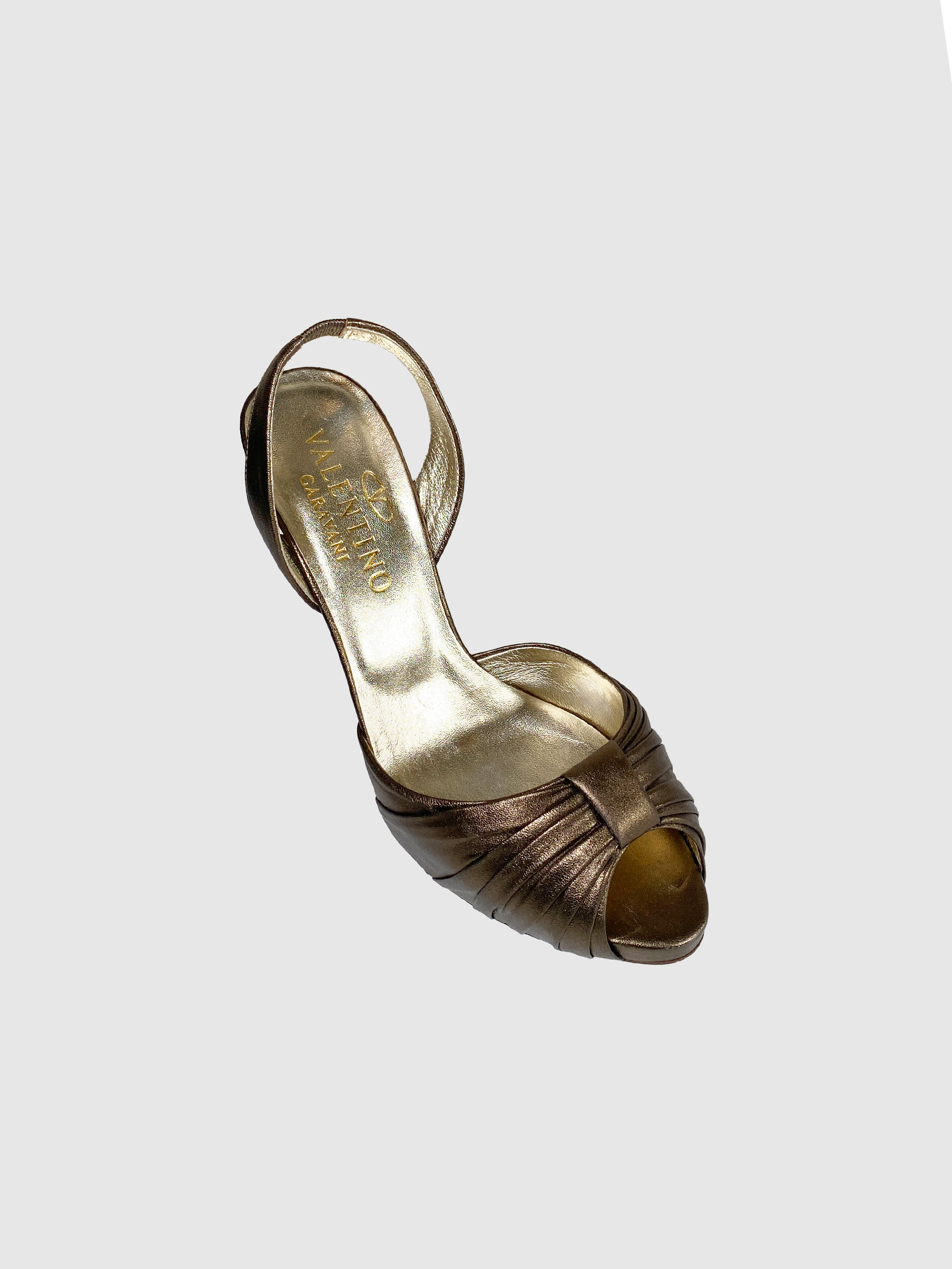 Metallic Peep Toe Pumps - Size 37.5