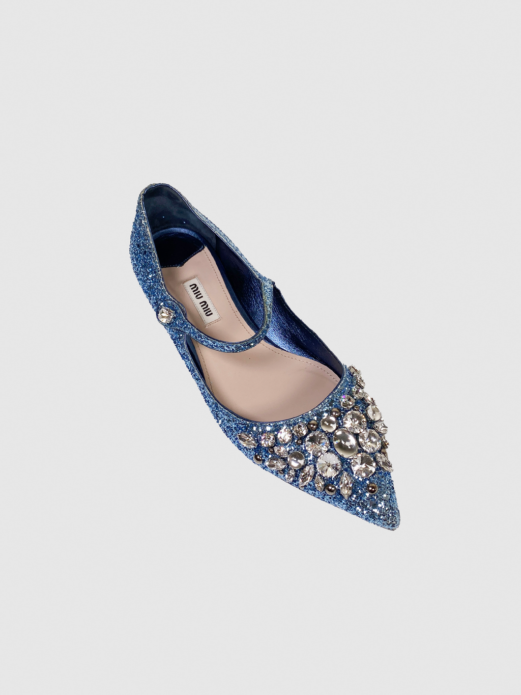 Sparkling Mary Jane Flats - Size 38.5