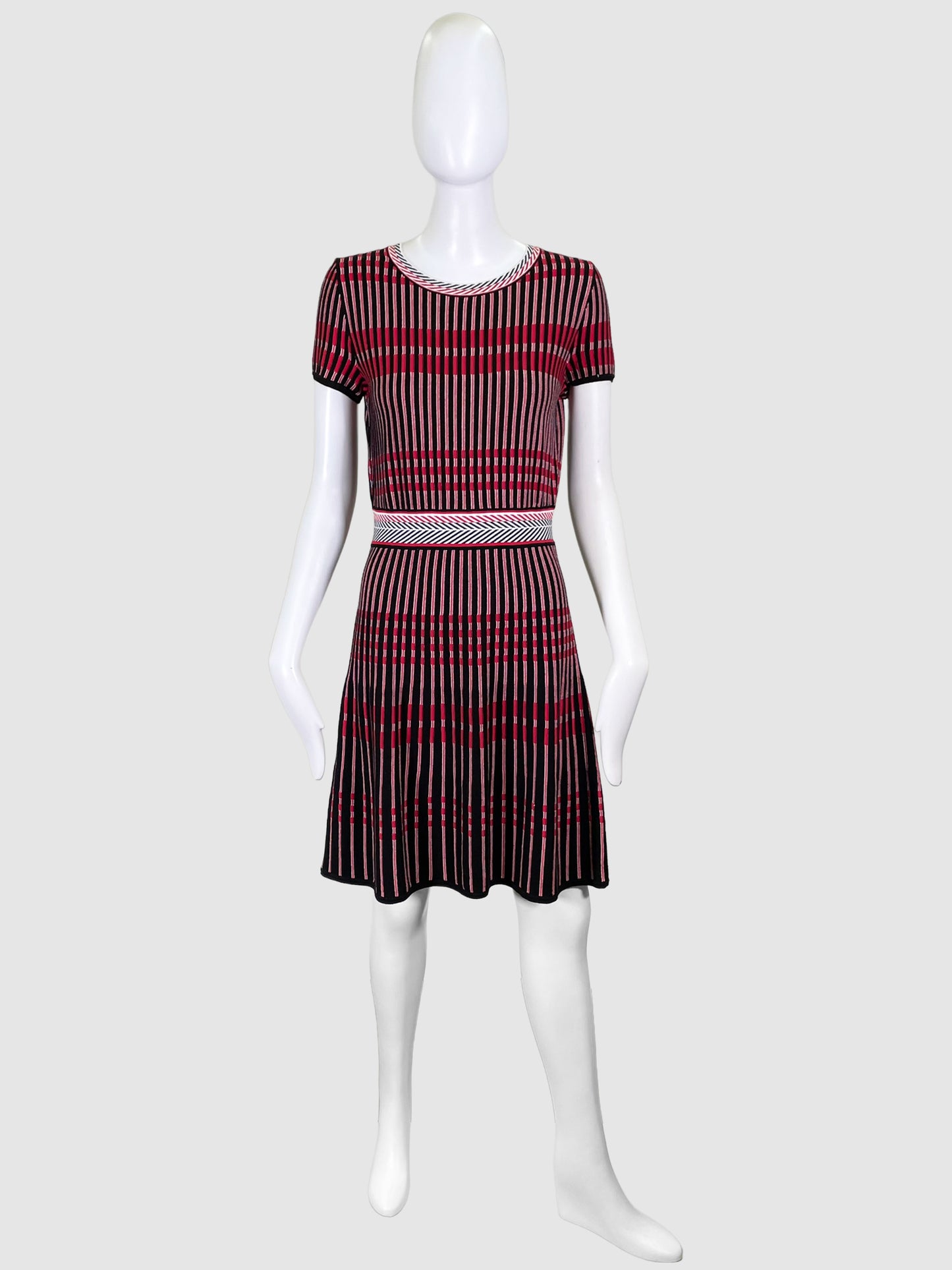 Hugo Boss Red Stripes Knit Dress - Size S