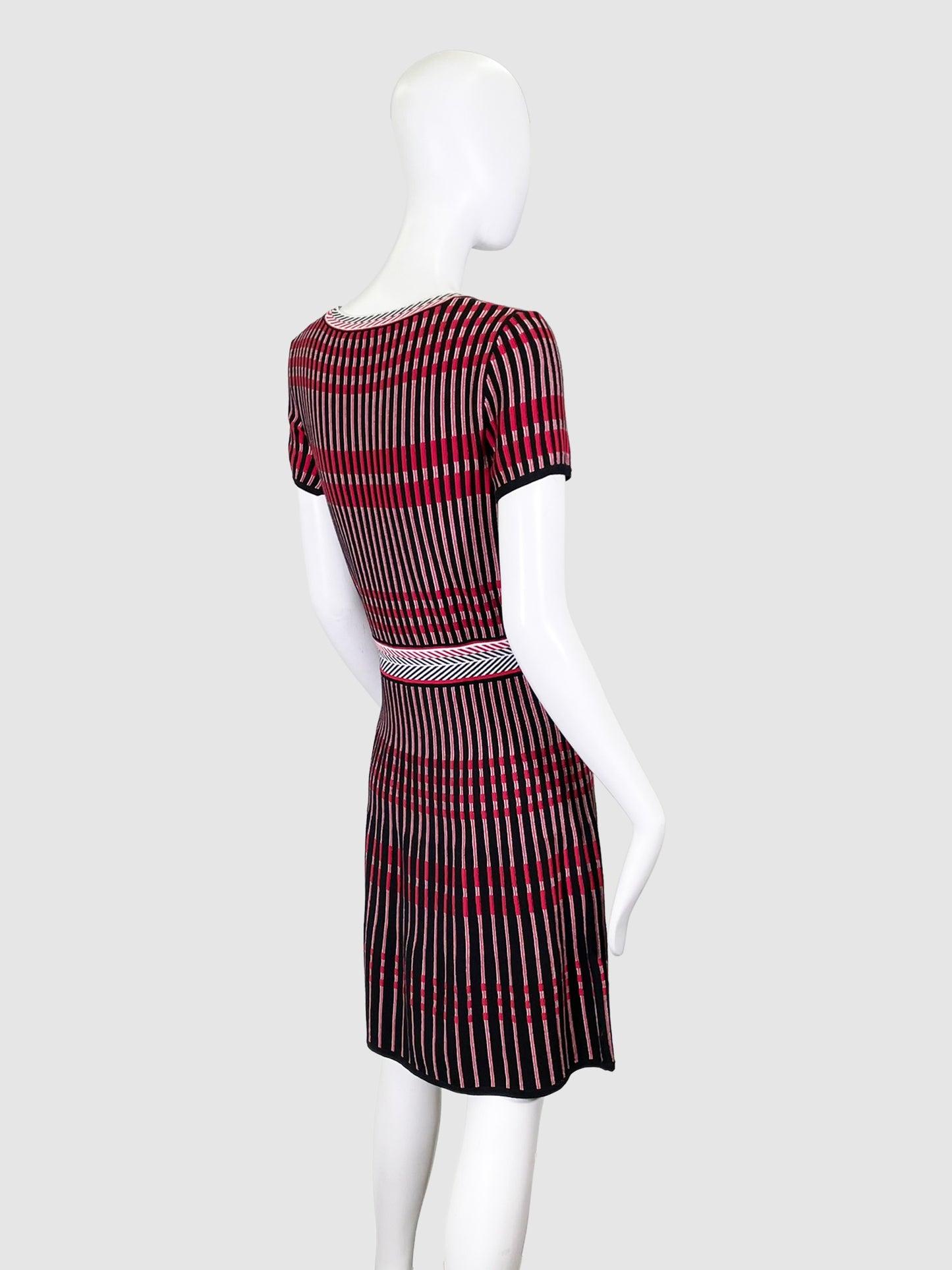 Hugo Boss Red Stripes Knit Dress - Size S