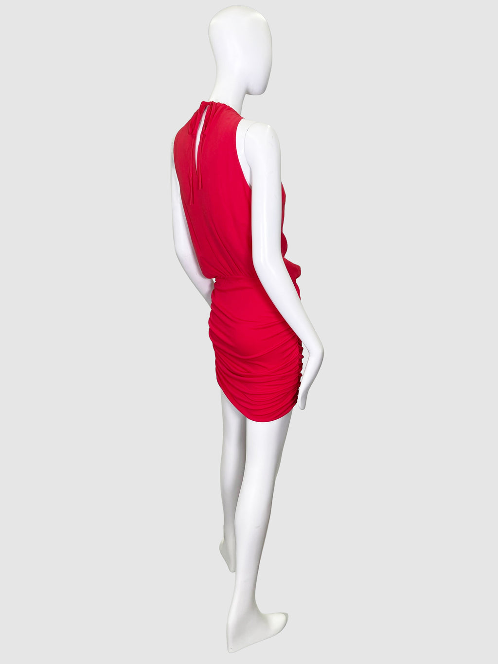 Roberto Cavalli Red w/ Metal Snake Halter Neck Dress - Size 42