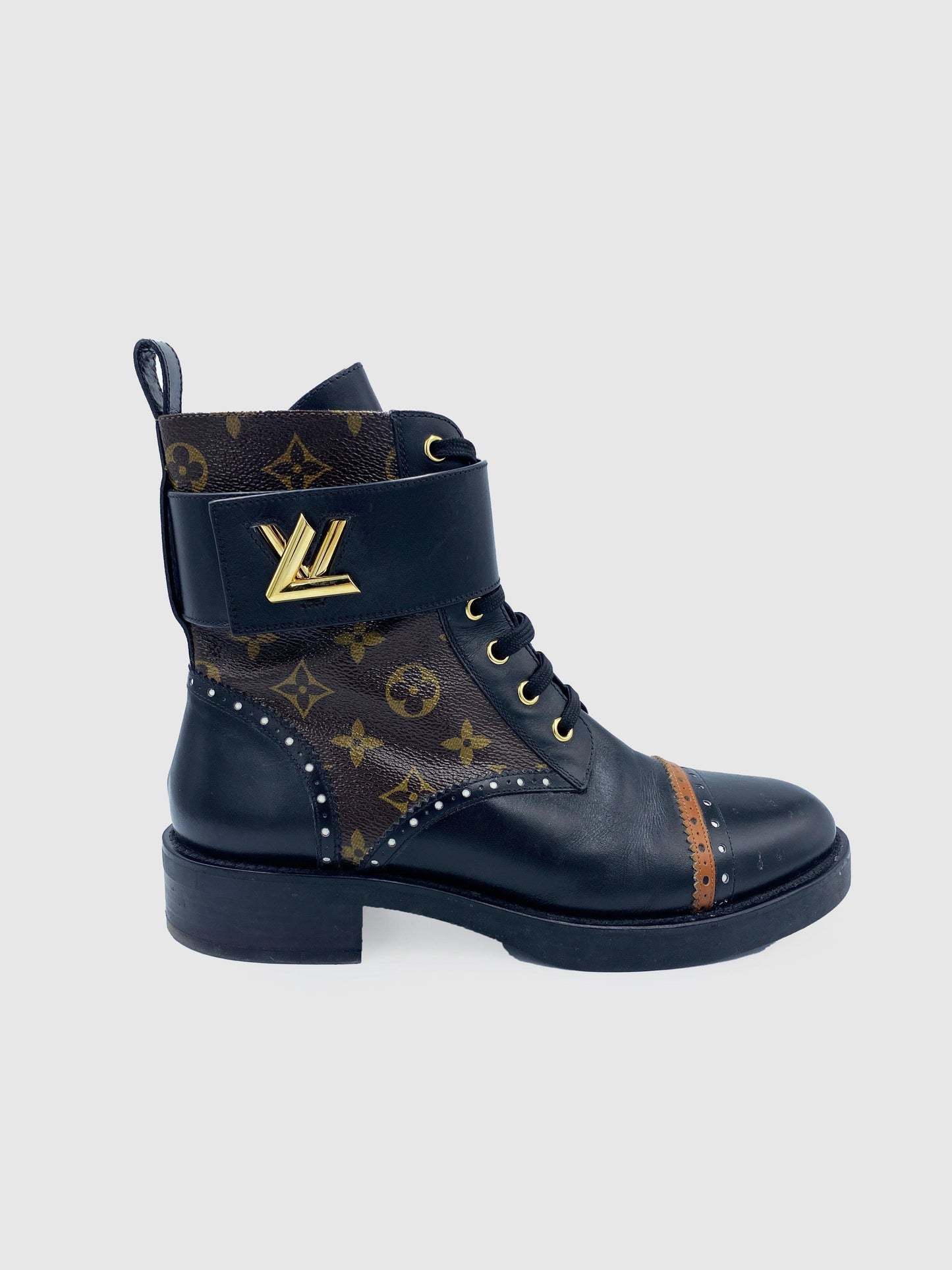 Louis Vuitton Monogram Rager Combat Boots - Size 40 - Second Nature Boutique