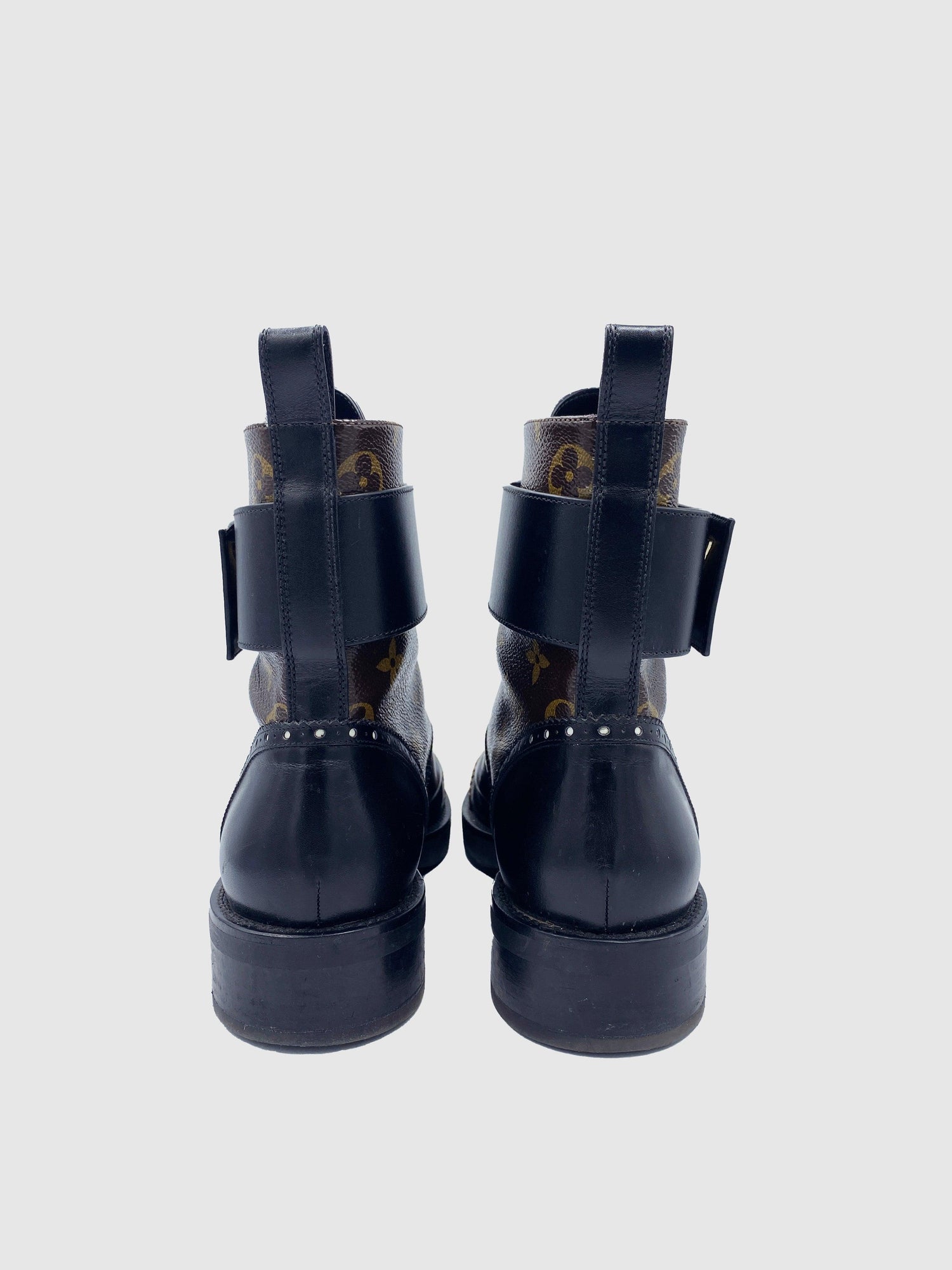 Louis Vuitton Monogram Rager Combat Boots - Size 40 - Second Nature Boutique