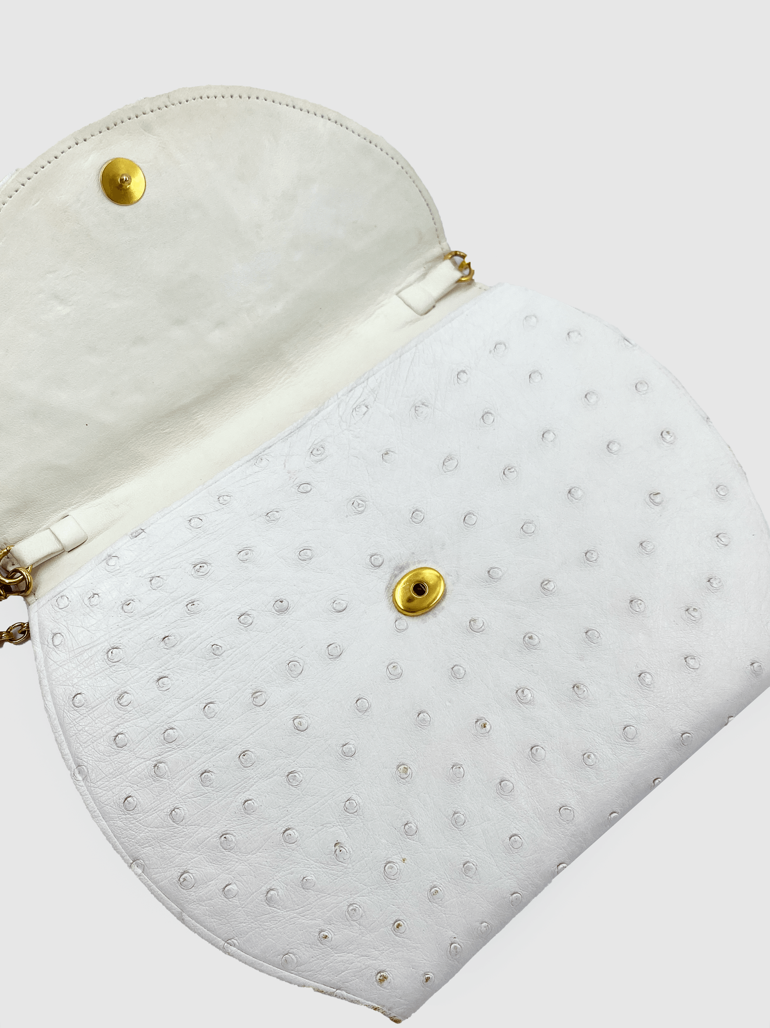 Christian Dior Ostrich Clutch - Second Nature Boutique