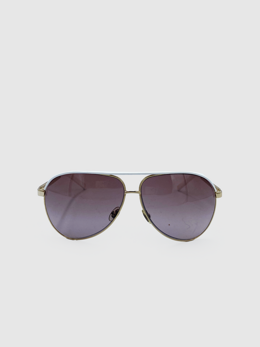 Gucci White Acetate Sunglasses