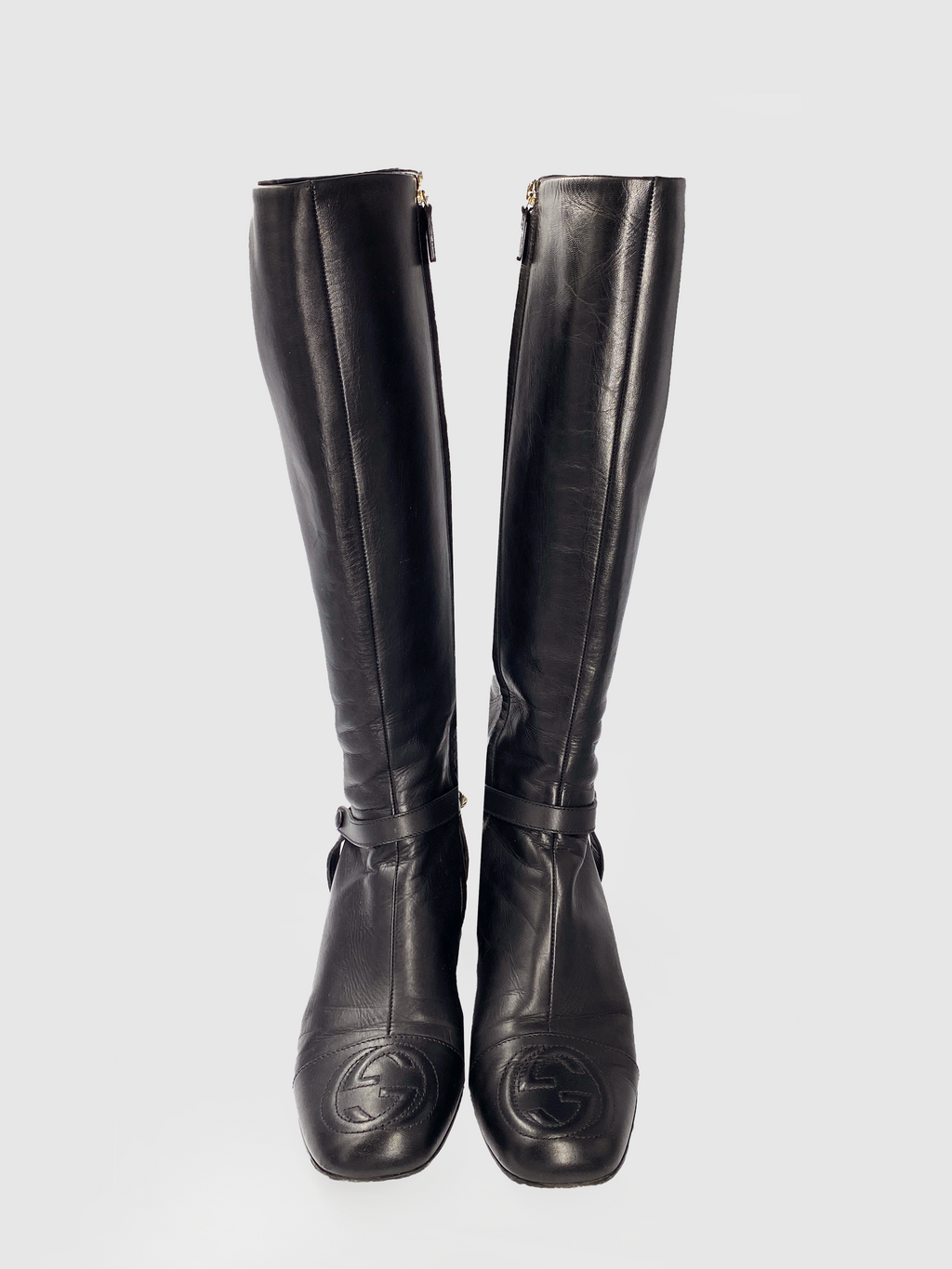 Leather Knee High Boots - Size 38