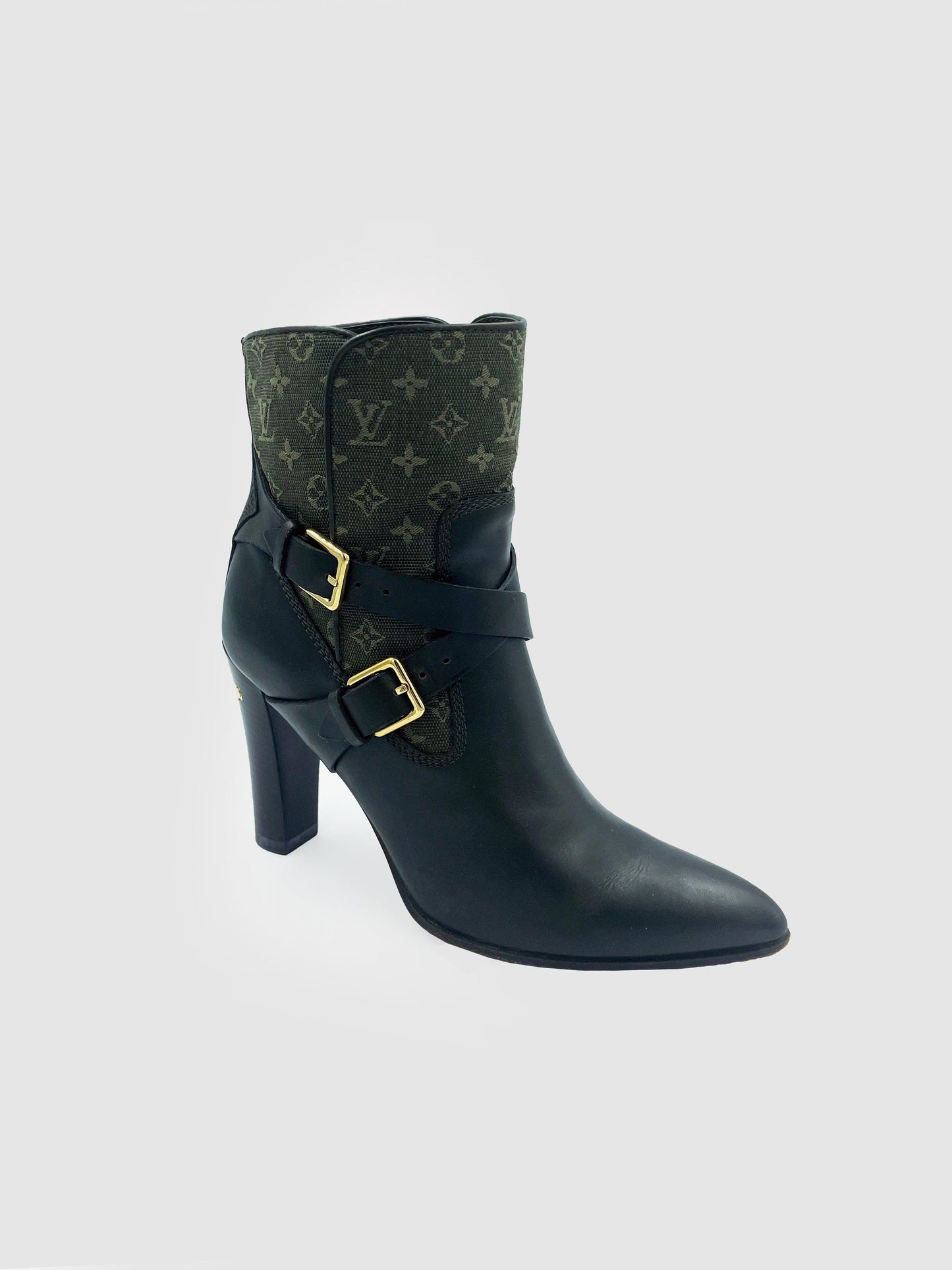 Louis Vuitton Monogram Denim Ankle Boots - Size 35.5