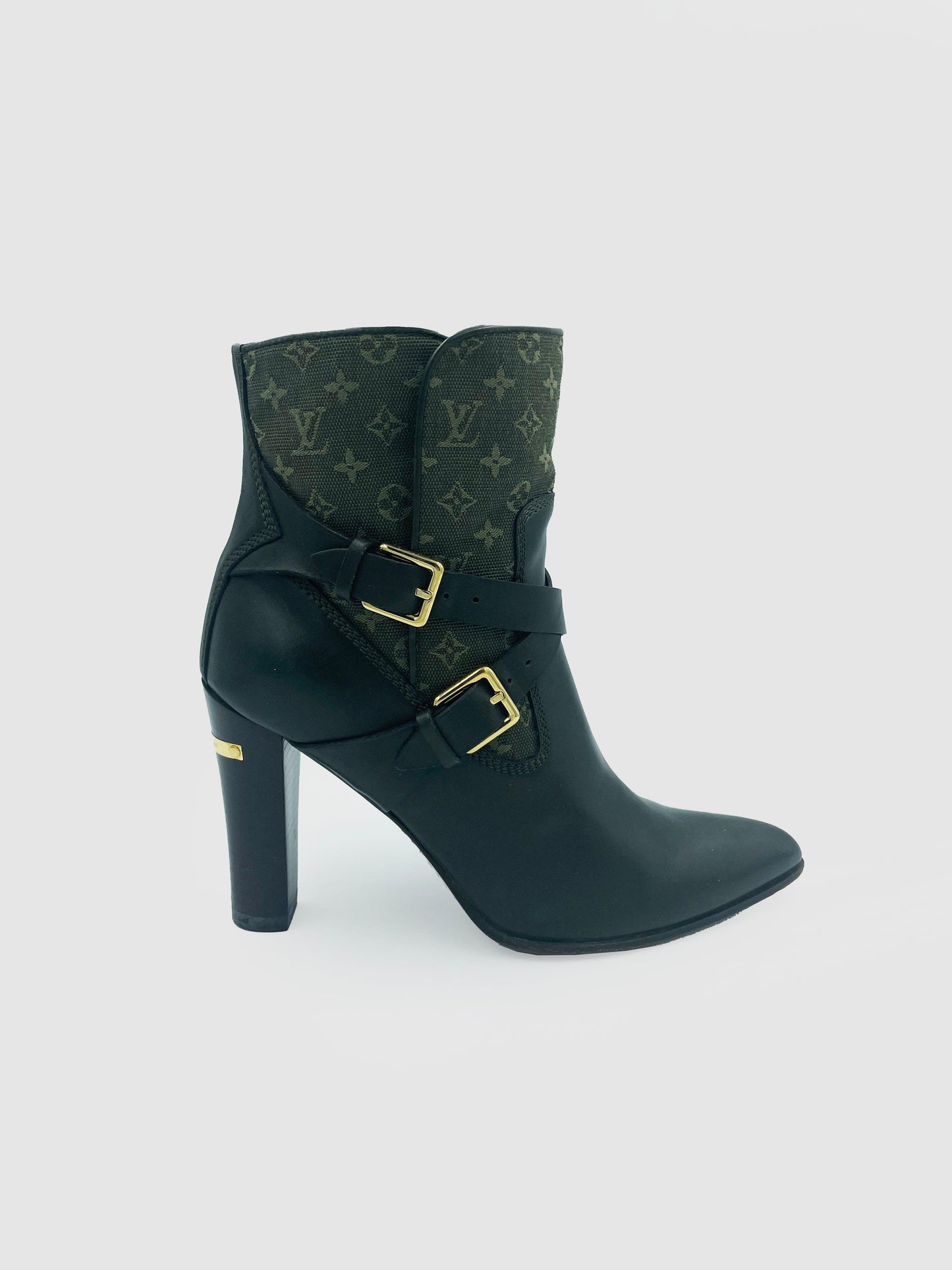 Louis Vuitton Monogram Denim Ankle Boots - Size 35.5