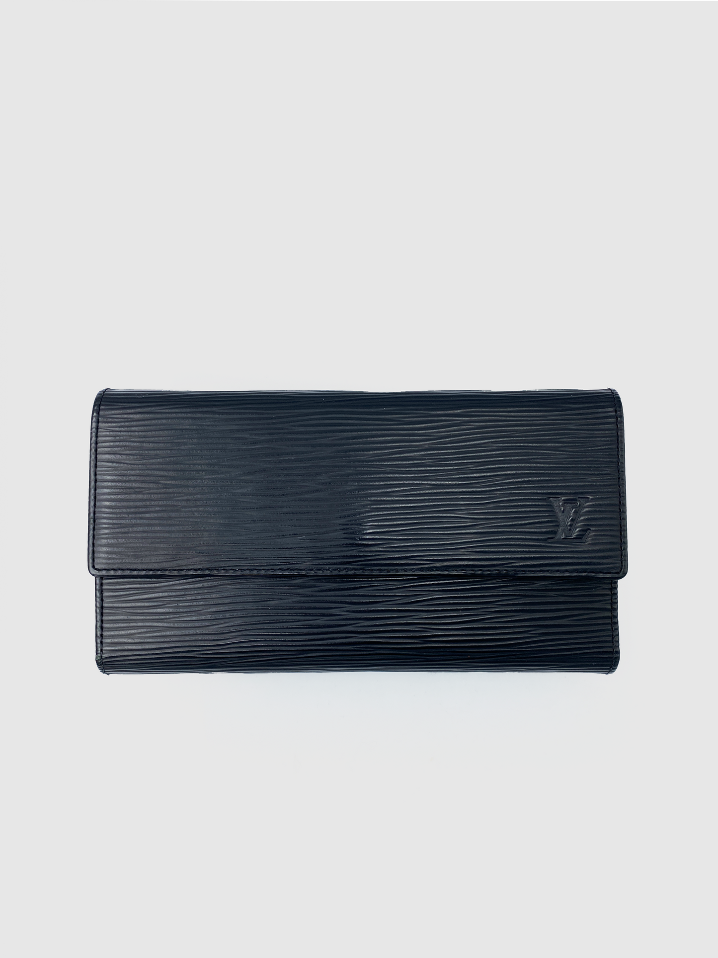 Louis Vuitton Black Epi Sarah Long Wallet