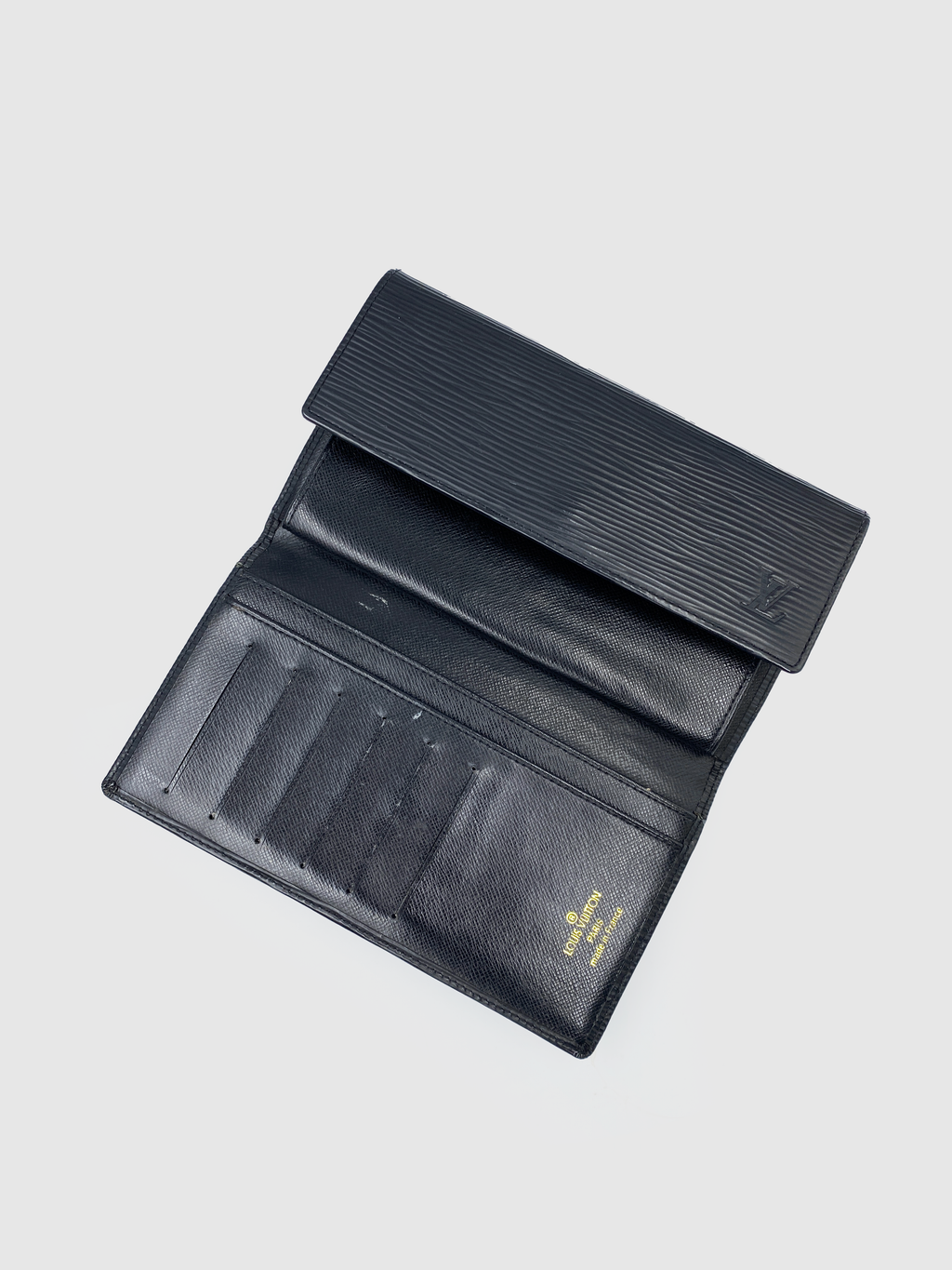 Louis Vuitton Black Epi Sarah Long Wallet