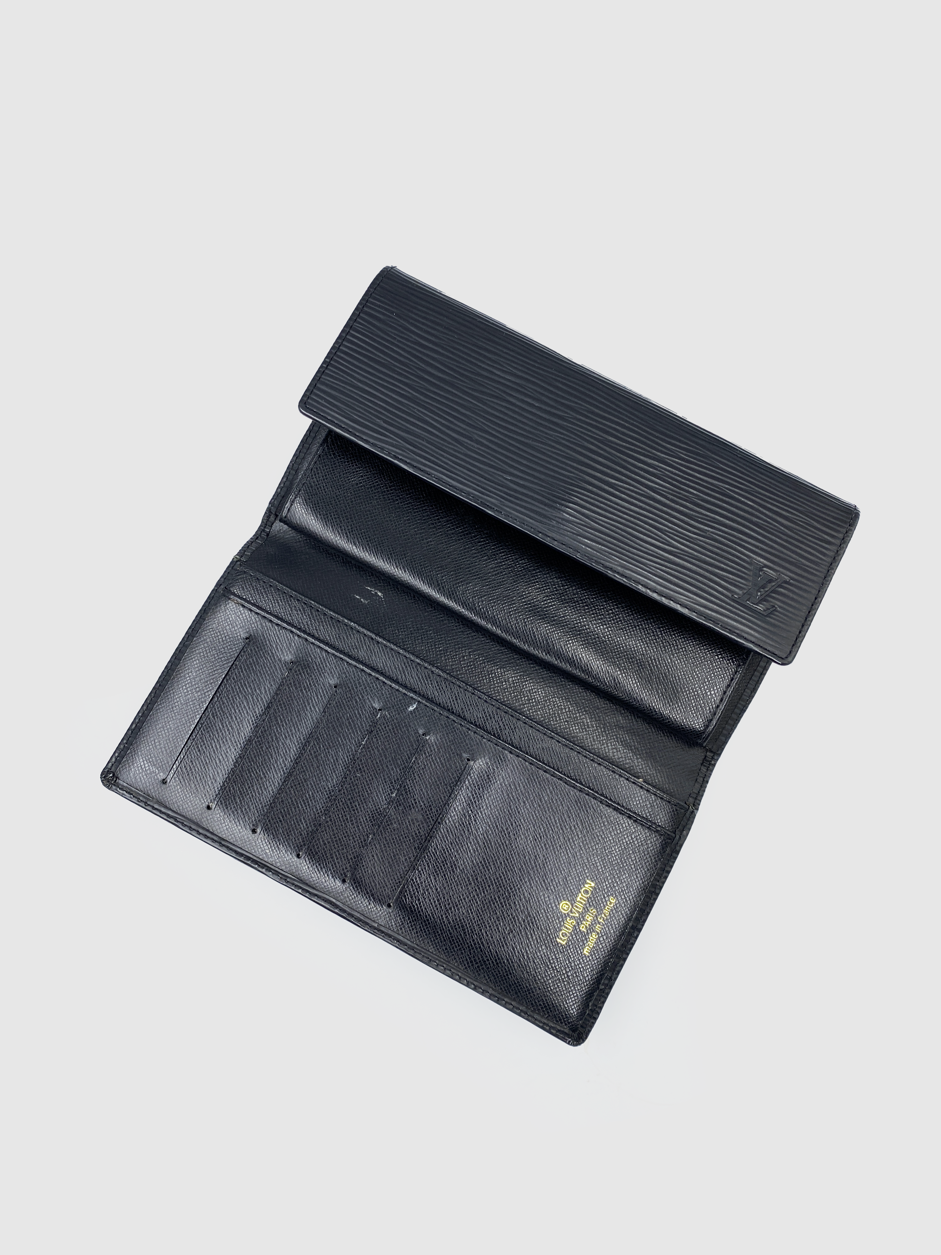 Louis Vuitton Black Epi Sarah Long Wallet