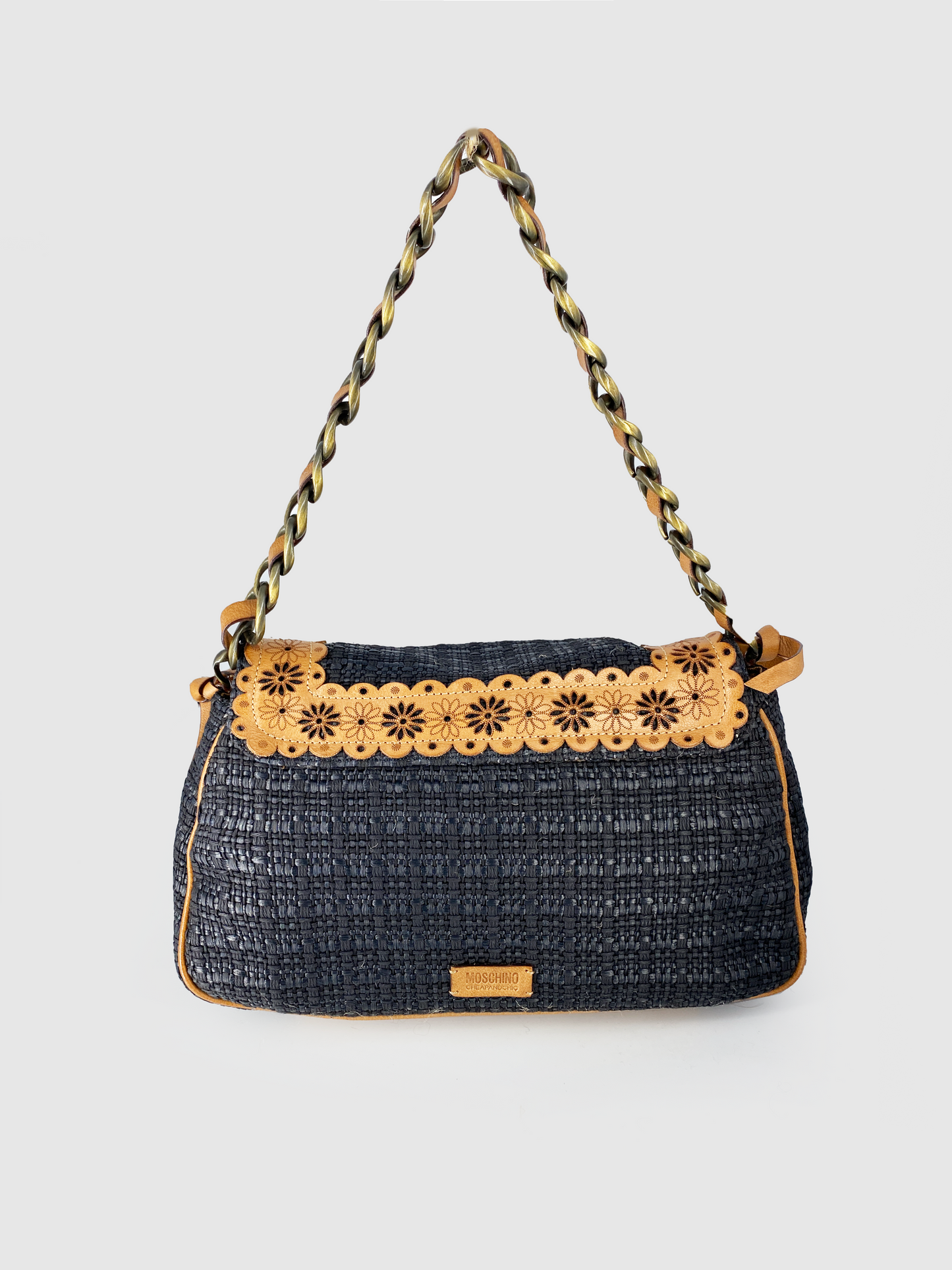 Moschino Black Crochet Shoulder Bag