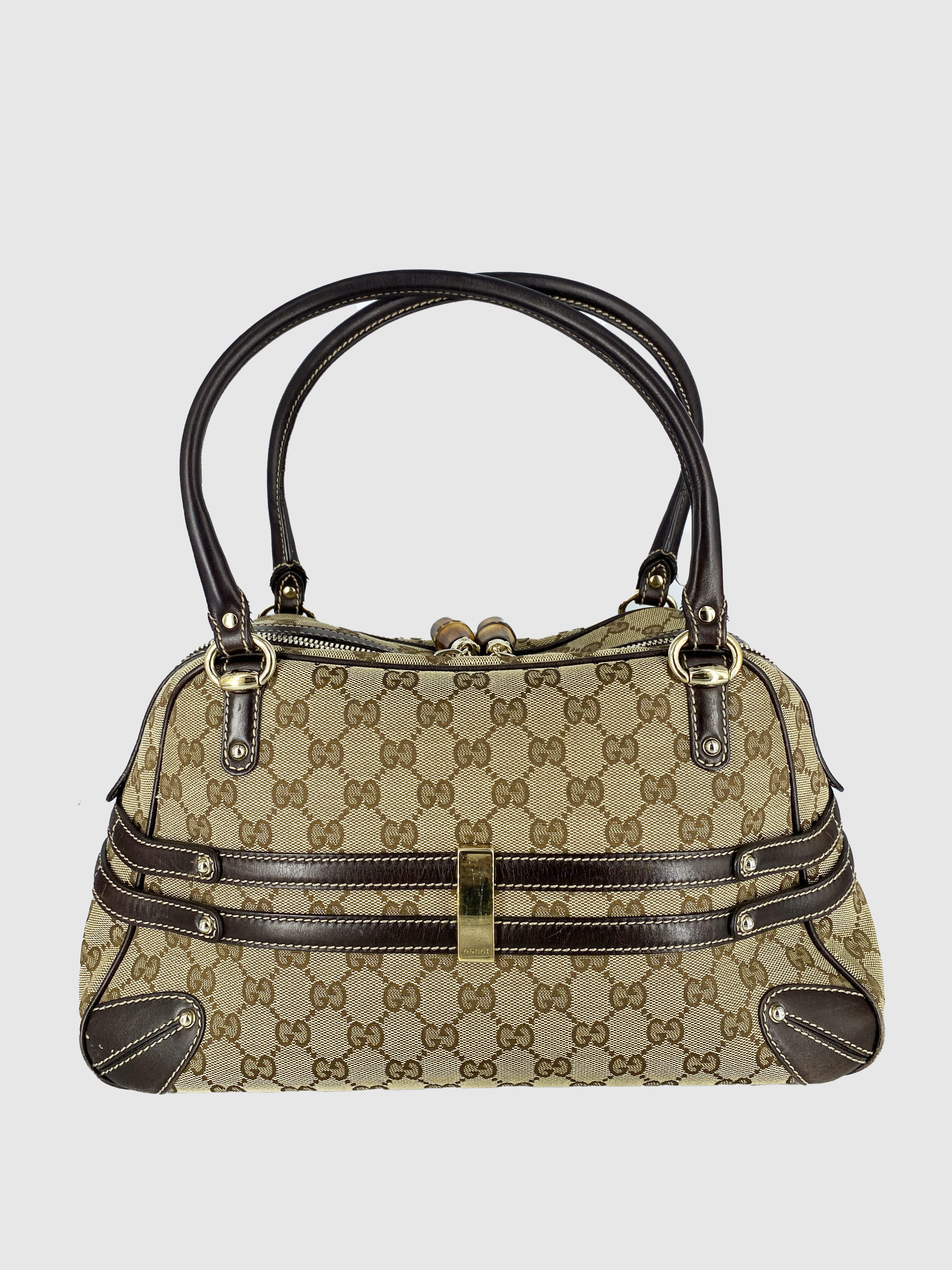 Gucci Satchel Guccissima Canvas Wave Handbag