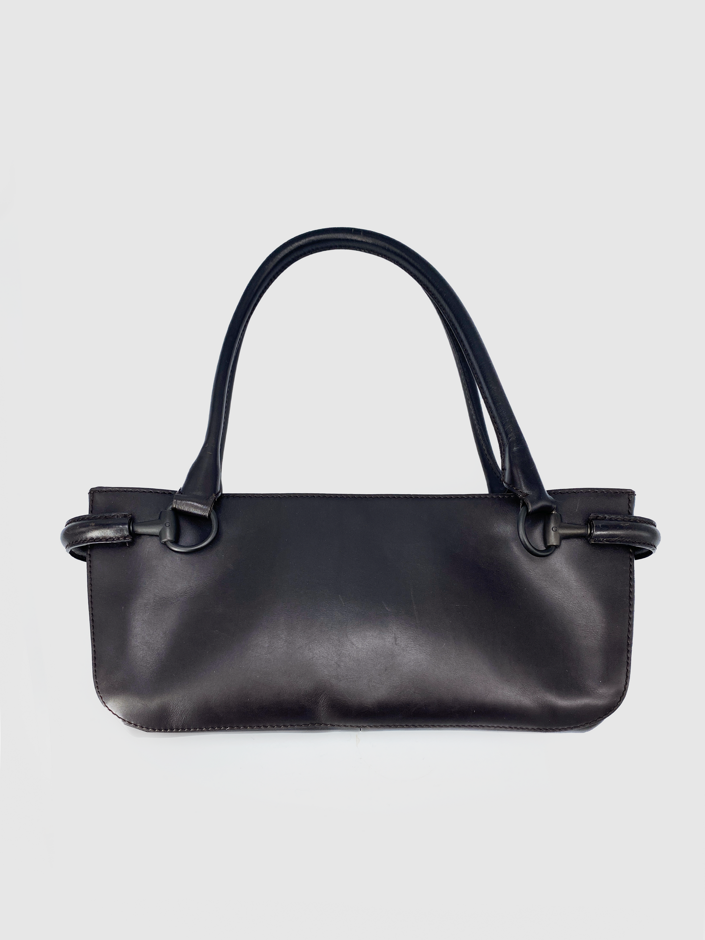 Gucci Horsebit Brown Leather Shoulder Bag