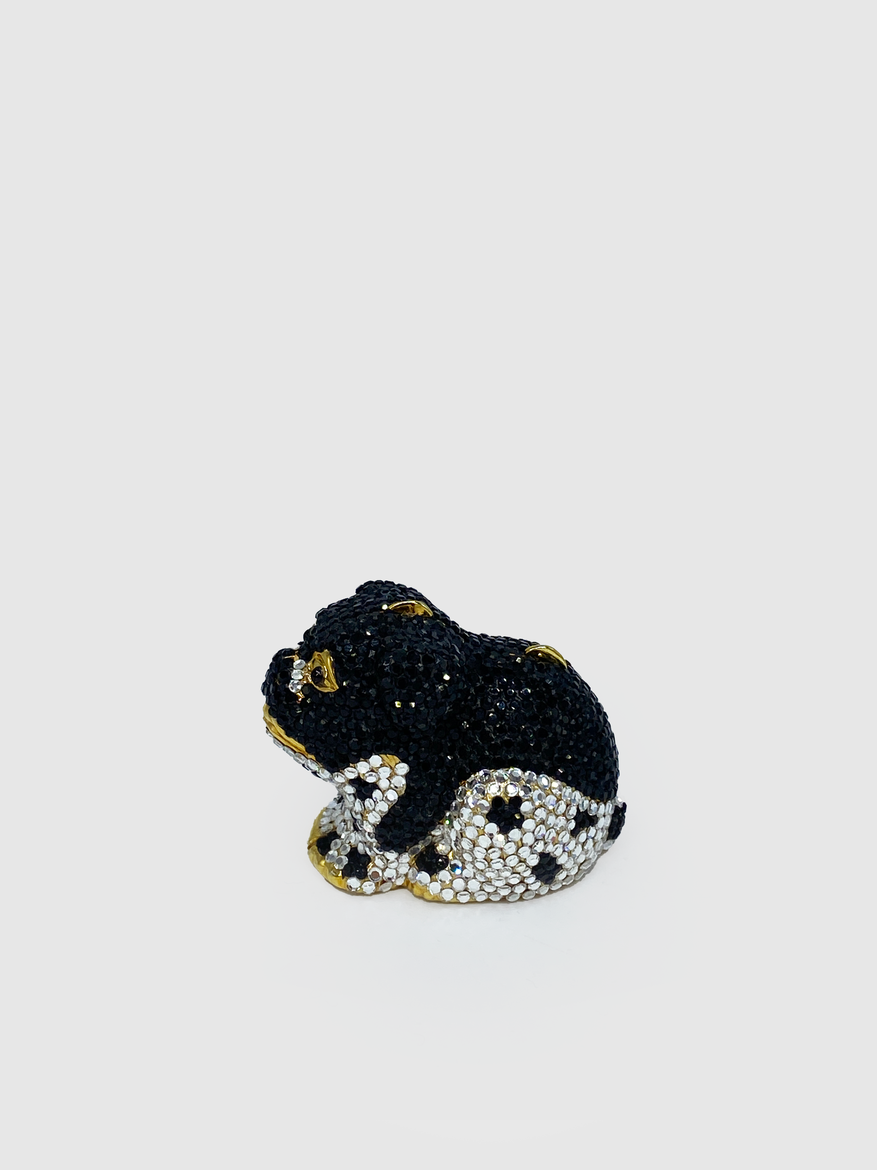 Judith Leiber Black Crystal Mini Dog Box