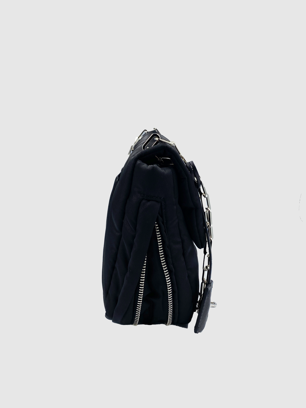 Prada Black Nylon Tessuto Bomber Shoulder Bag