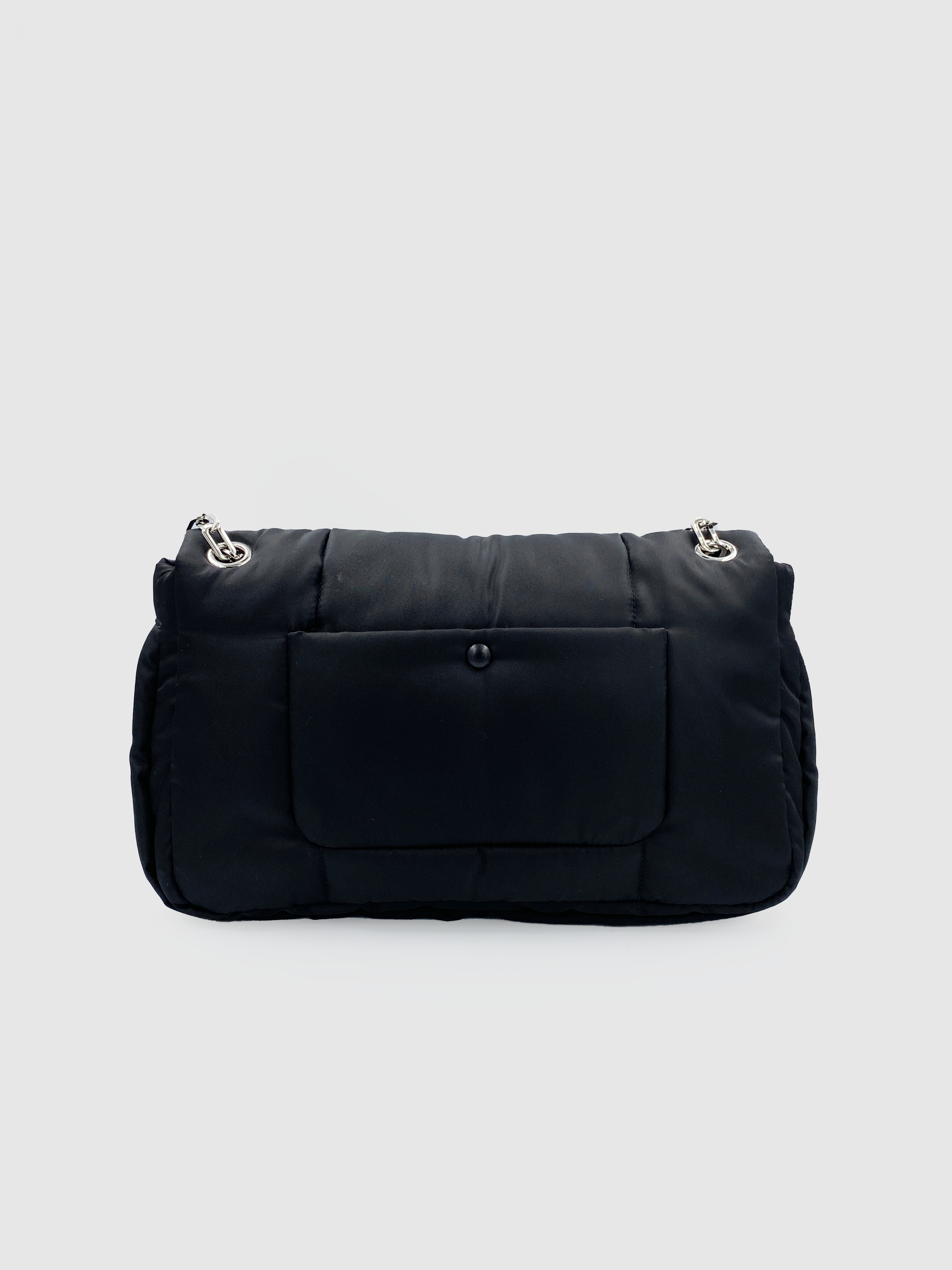 Prada Black Nylon Tessuto Bomber Shoulder Bag