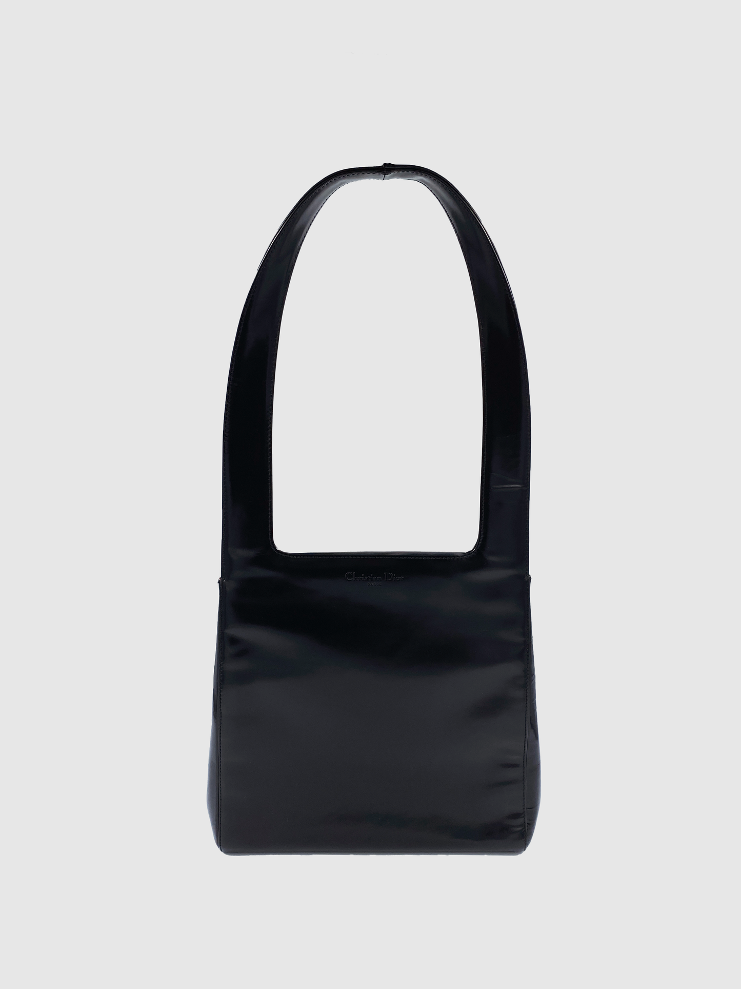 Christian Dior Black Patent Leather Campaign 97' Shoulder Bag