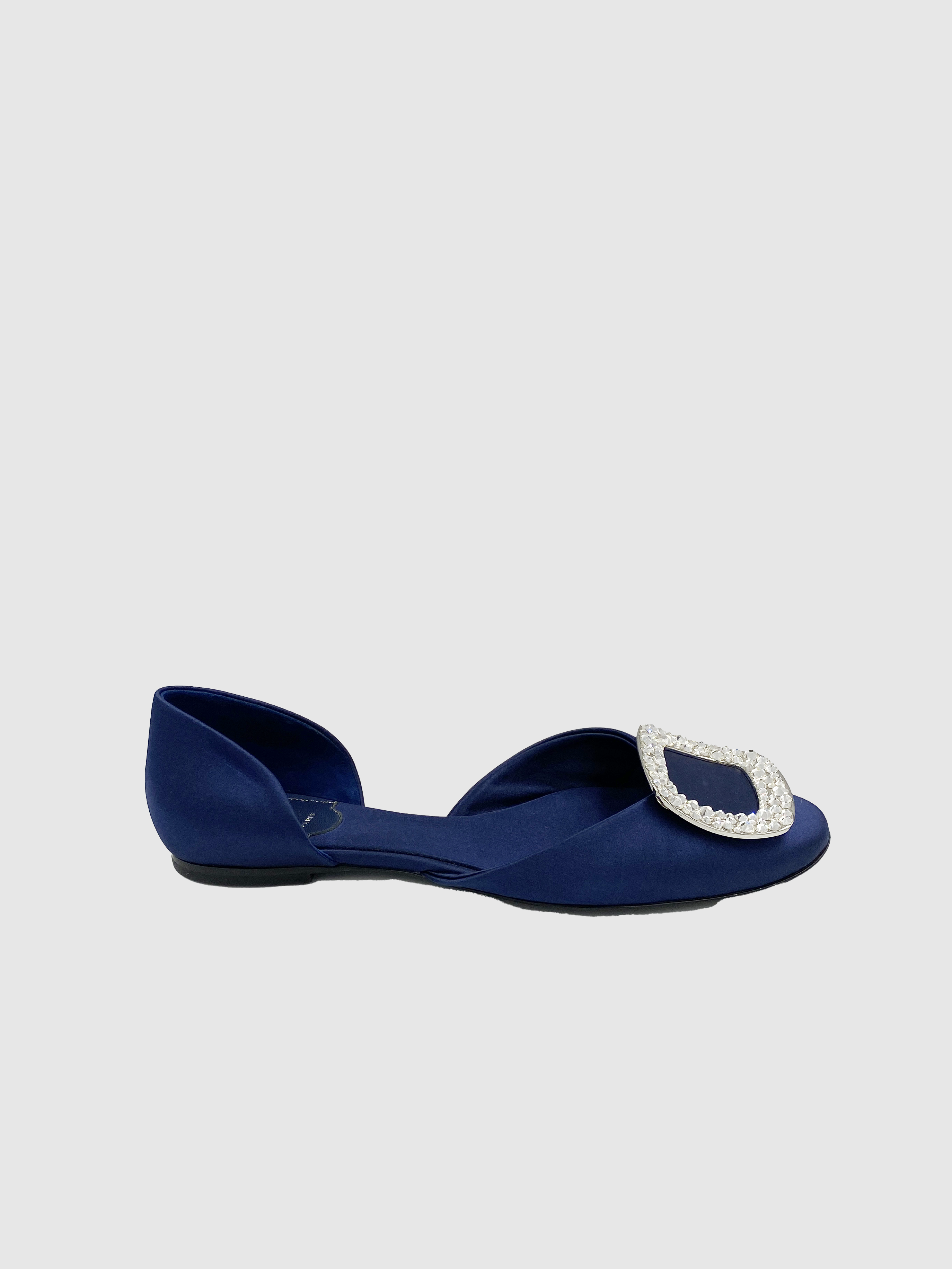 Roger Vivier Blue Saint Flat - Size 37