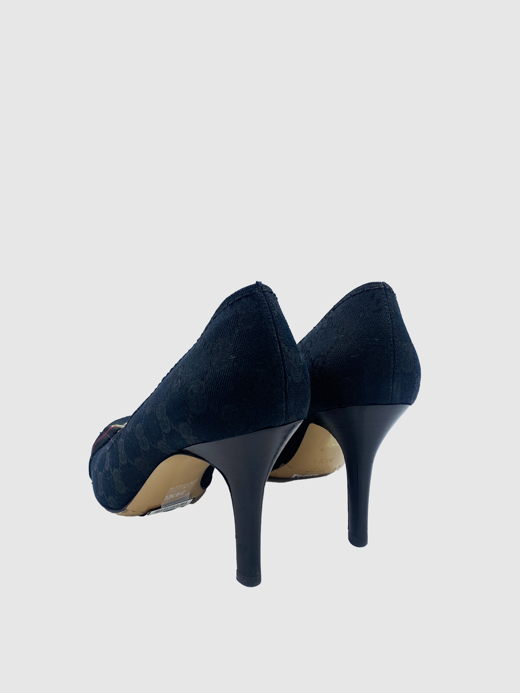 Canvas Monogram Pumps - Size 39.5