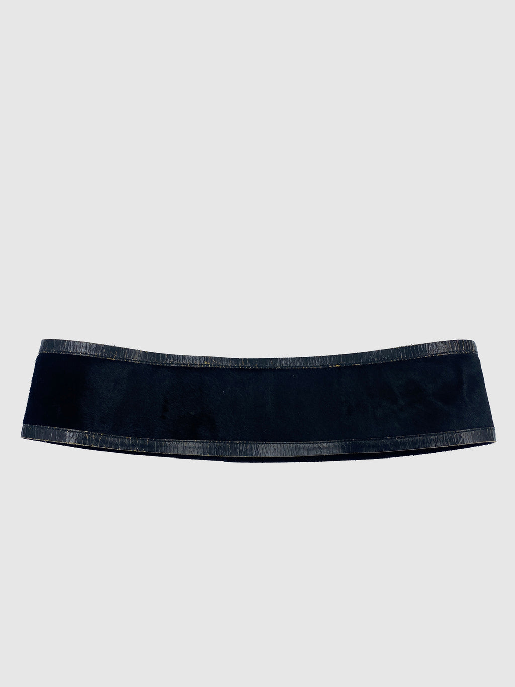 Wide Double Buckle Leather Belt
