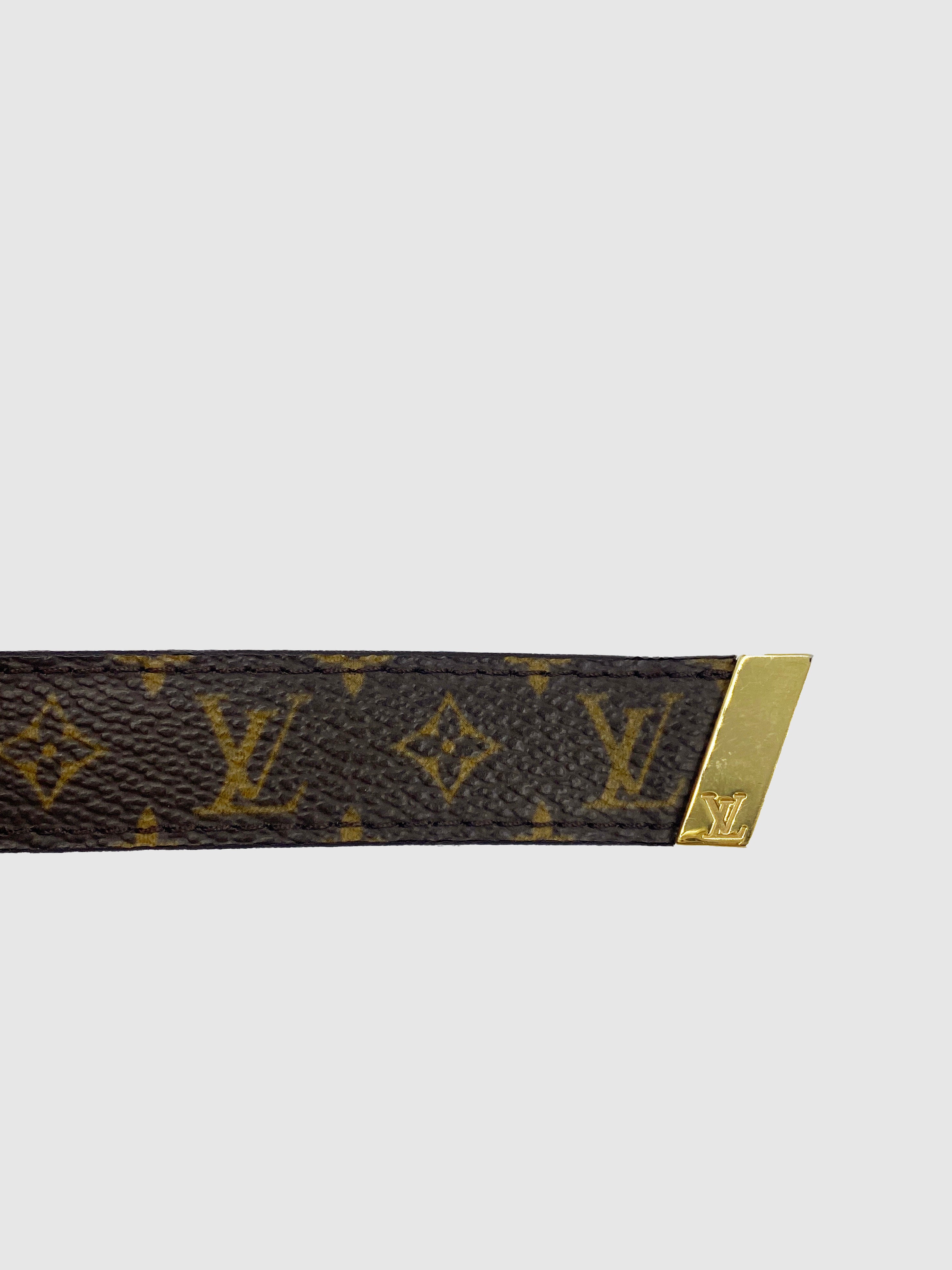 Monogram Narrow Leather Belt