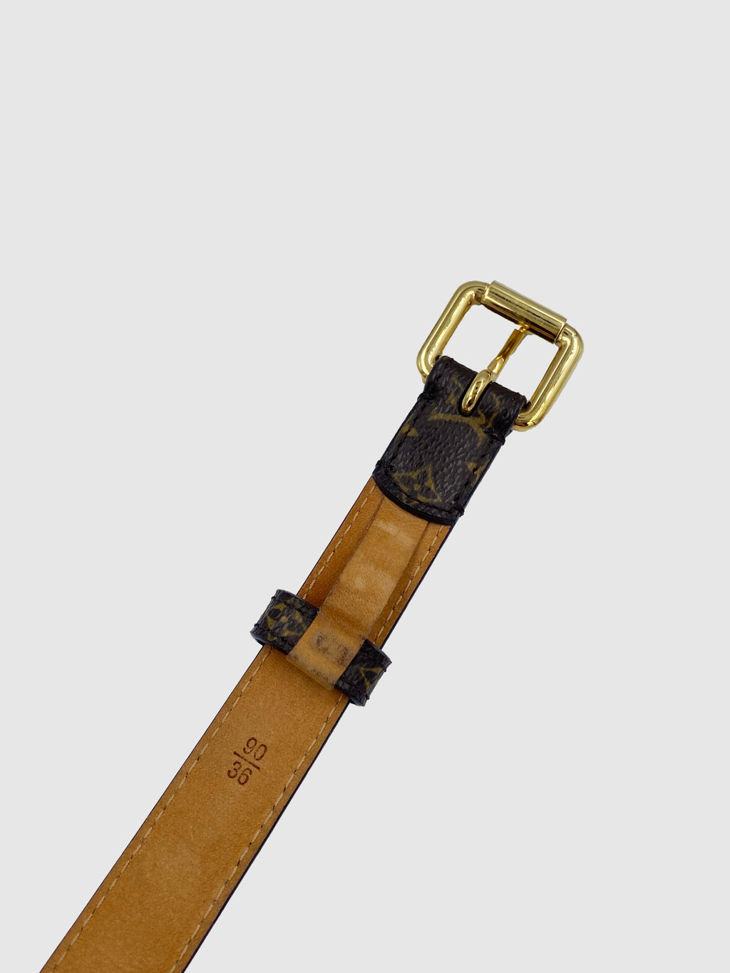 Monogram Narrow Leather Belt