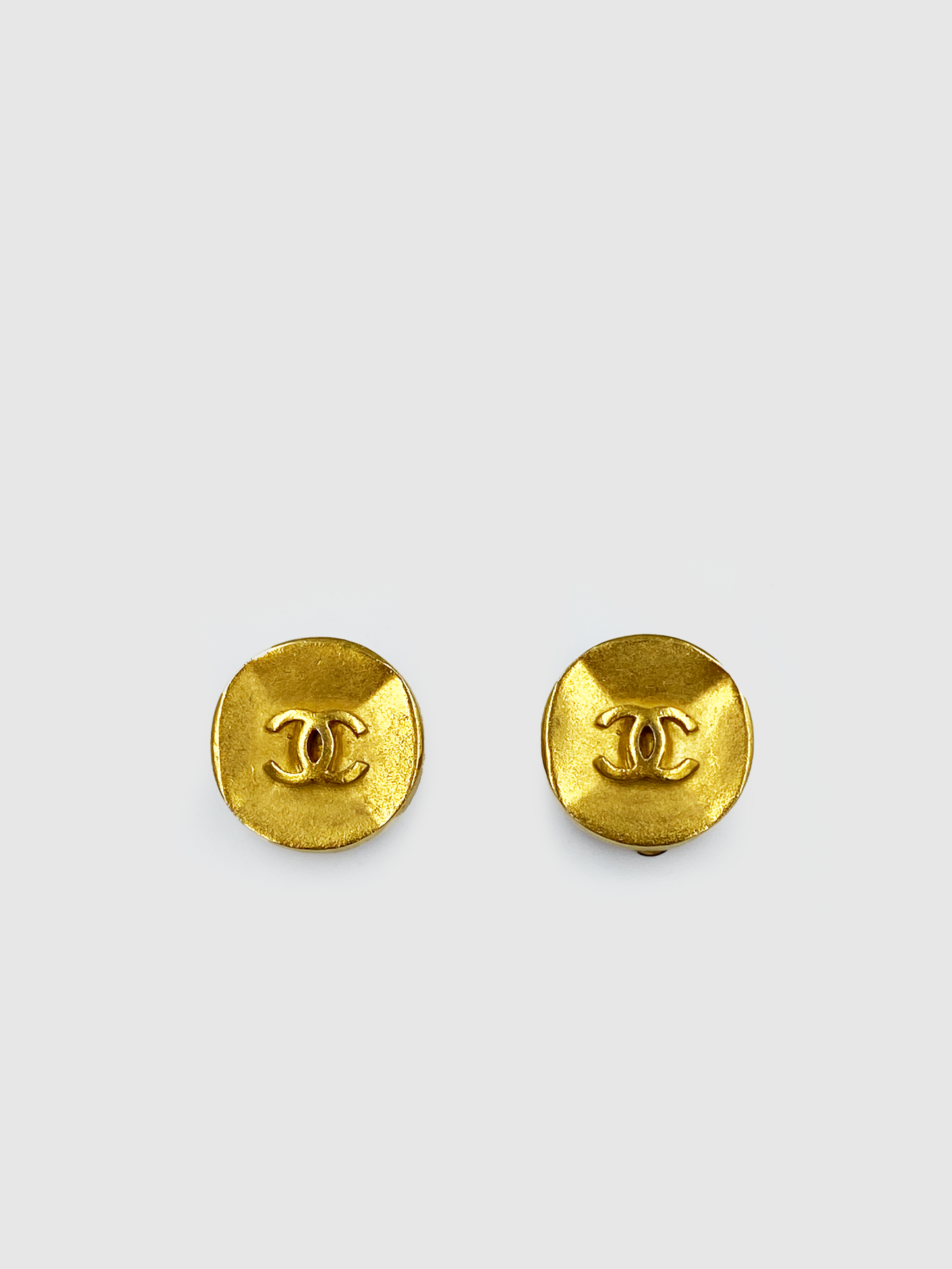 1993 CC Plate Clip-On Earrings