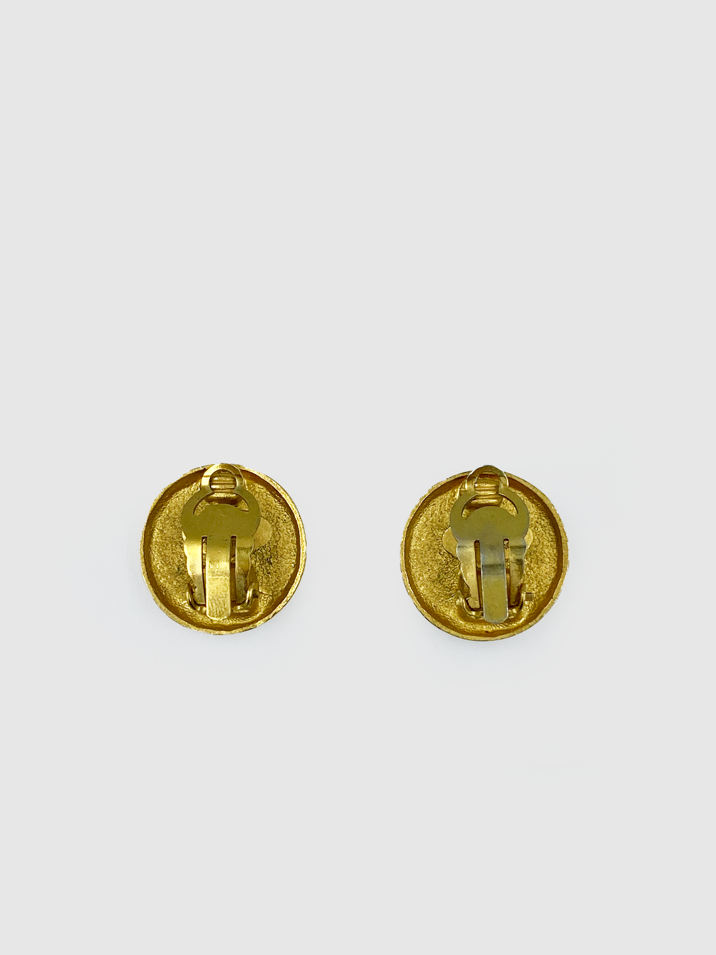 1993 CC Plate Clip-On Earrings