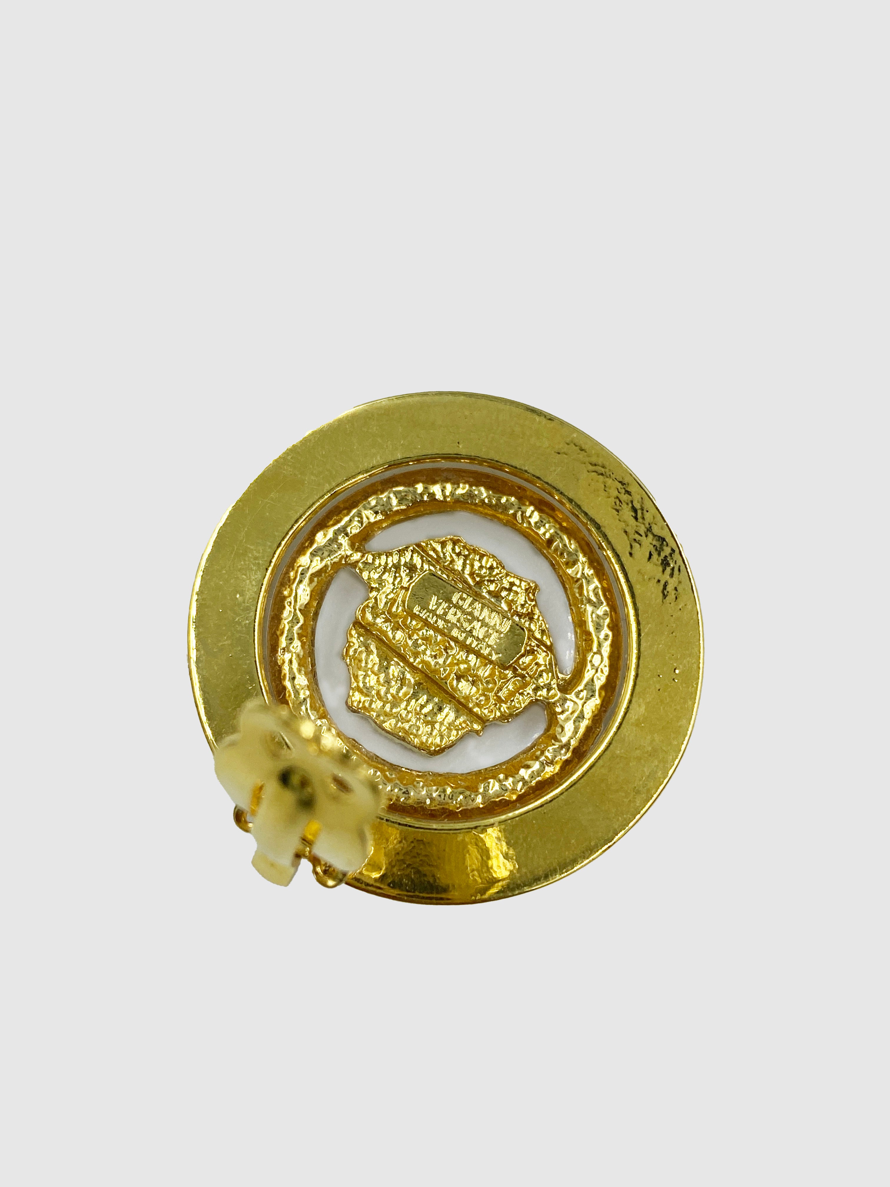 Medusa Circular Clip-On Earrings